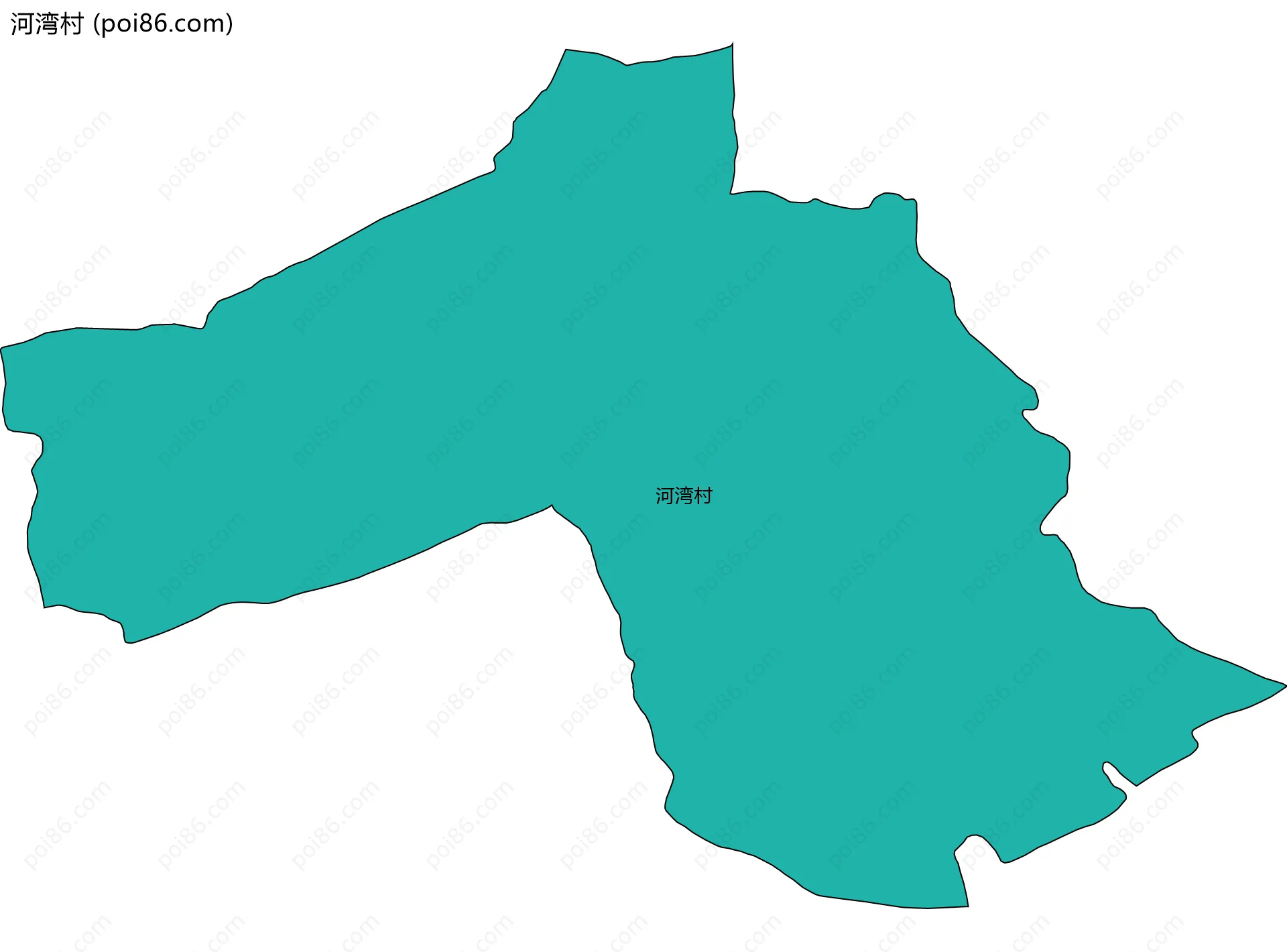 河湾村边界地图