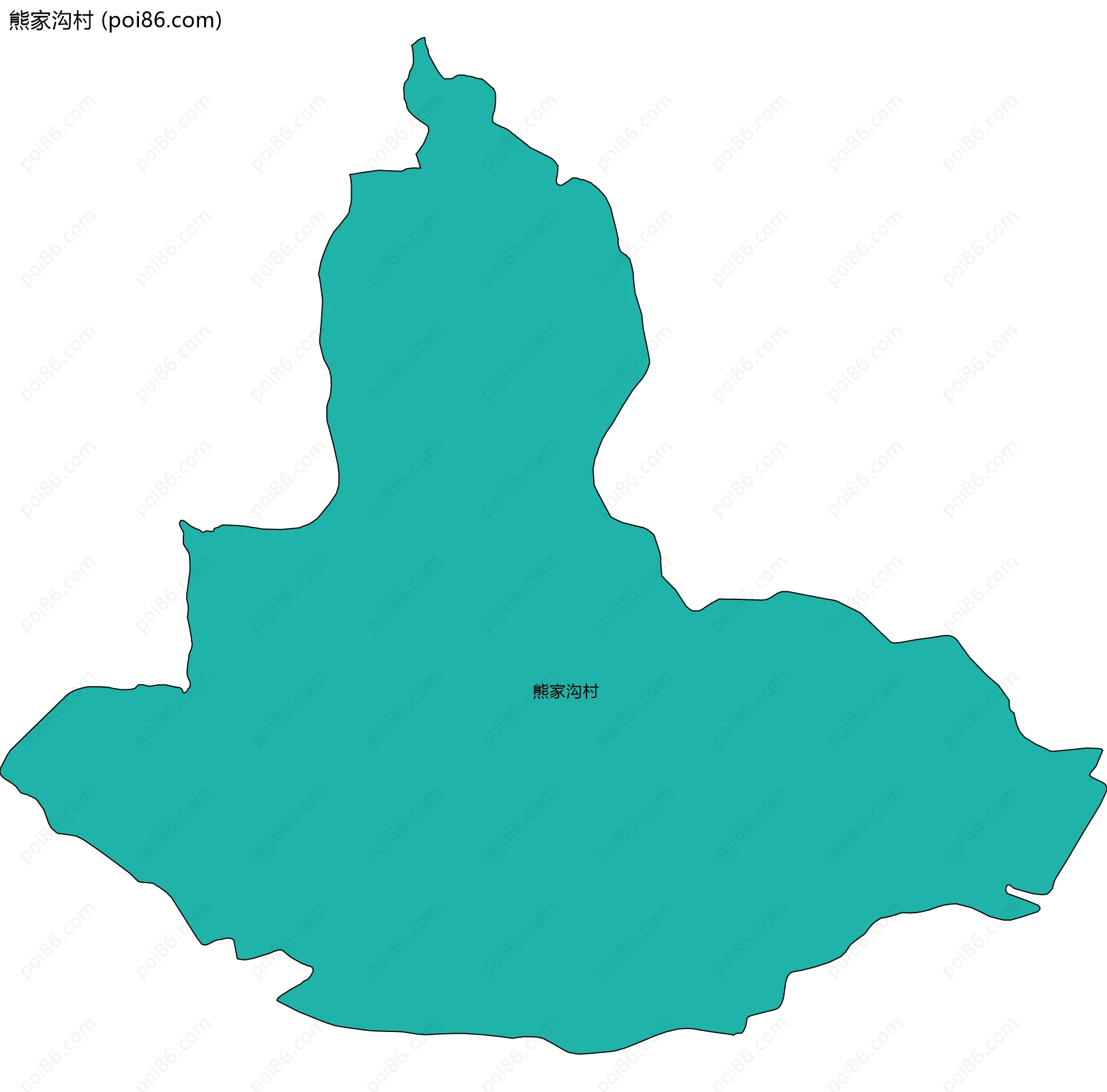 熊家沟村边界地图