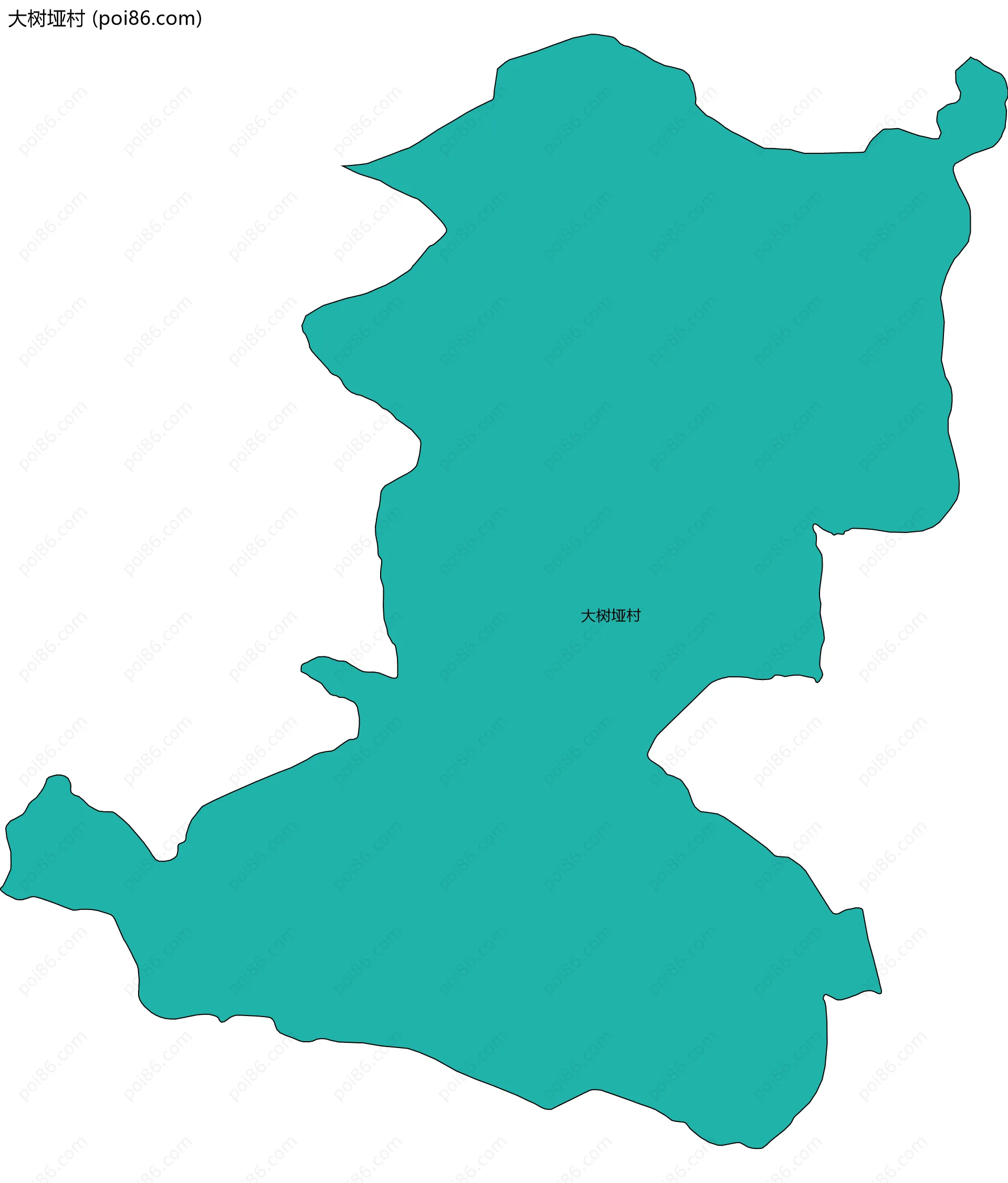 大树垭村边界地图