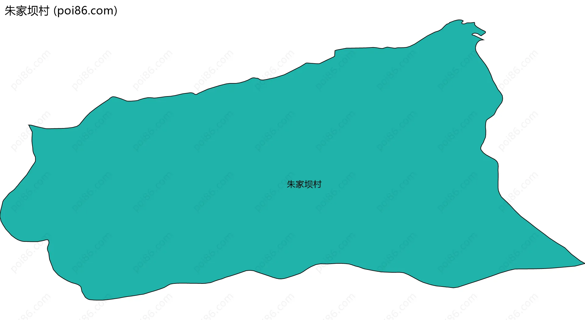 朱家坝村边界地图