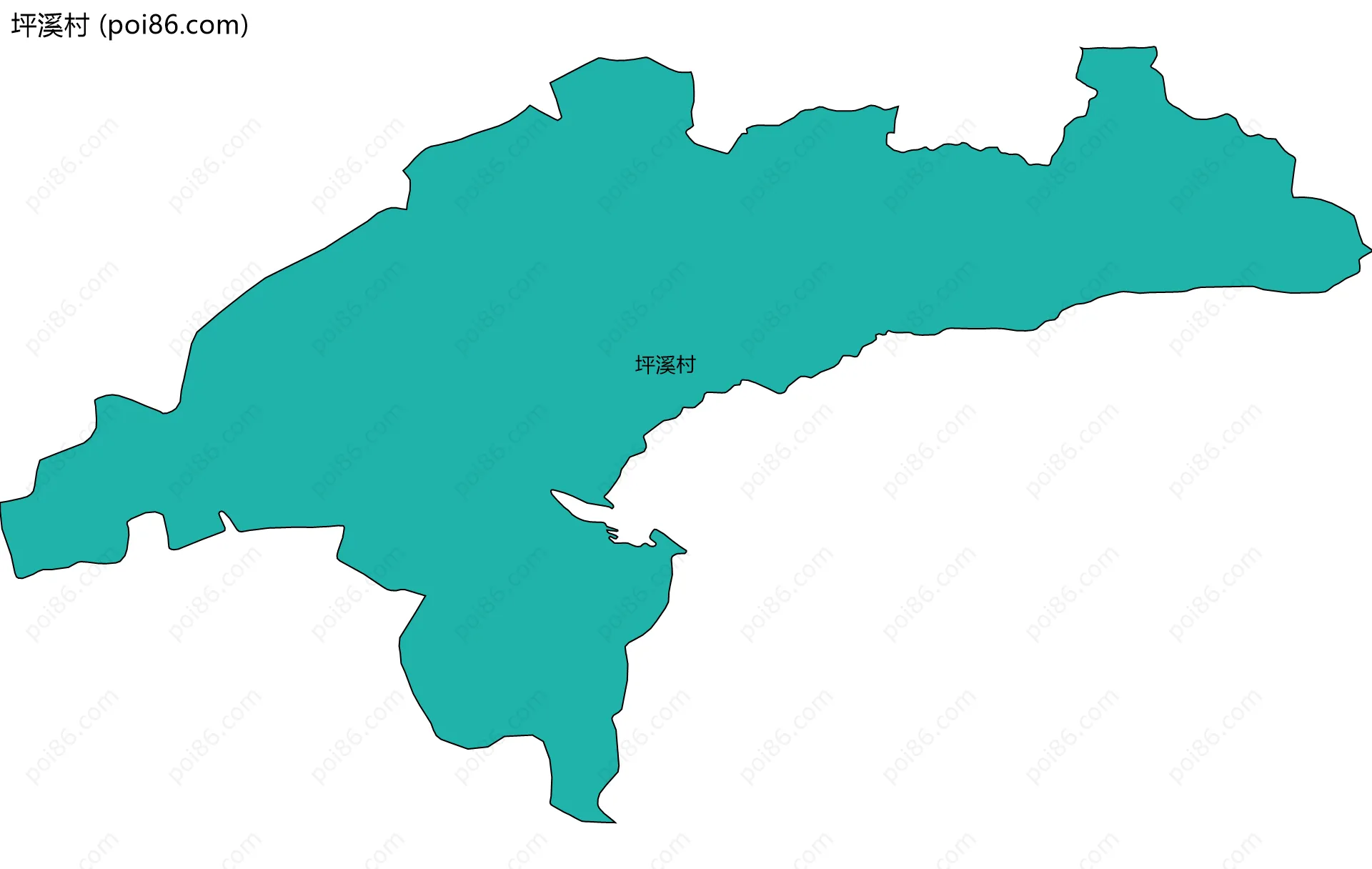 坪溪村边界地图