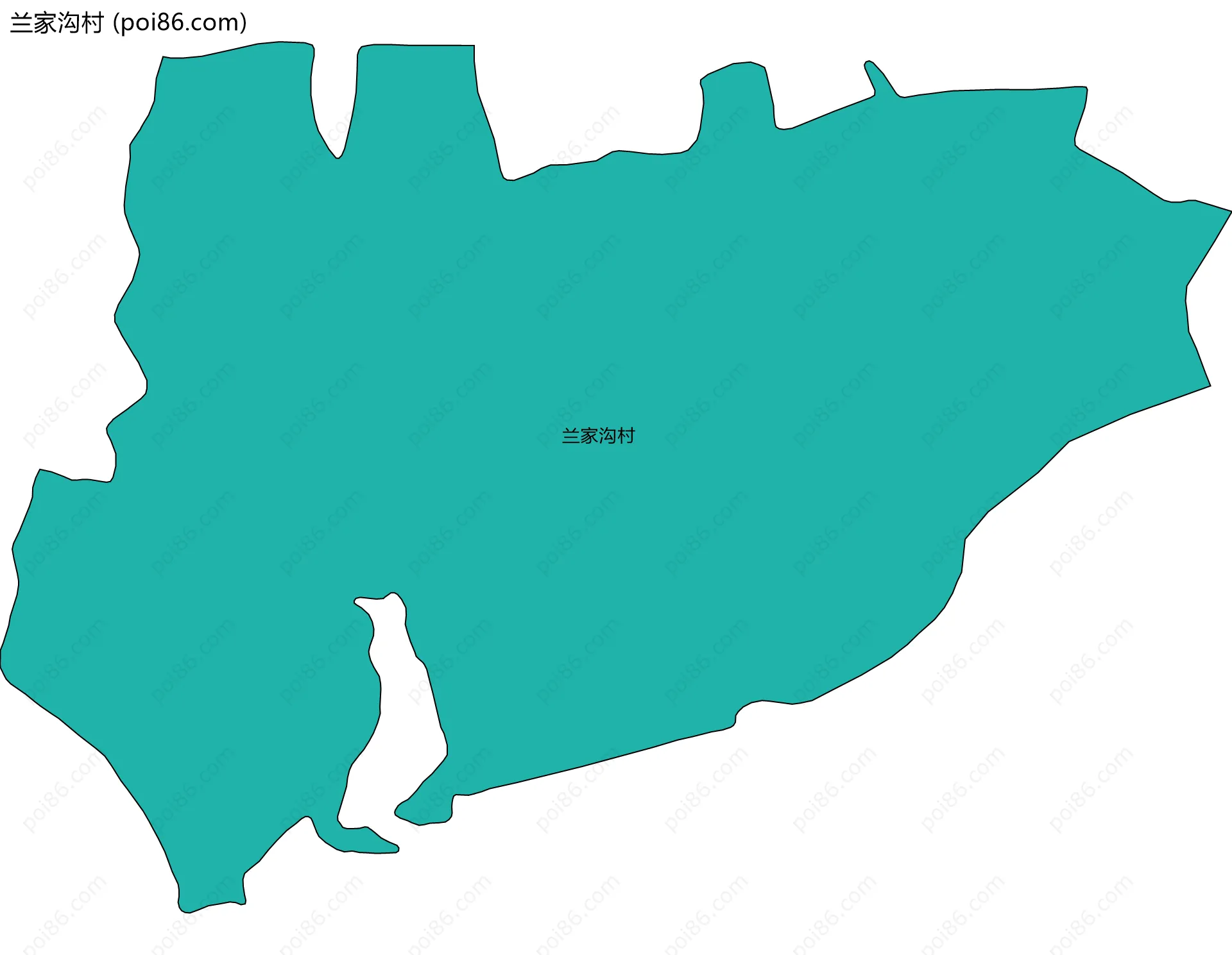 兰家沟村边界地图