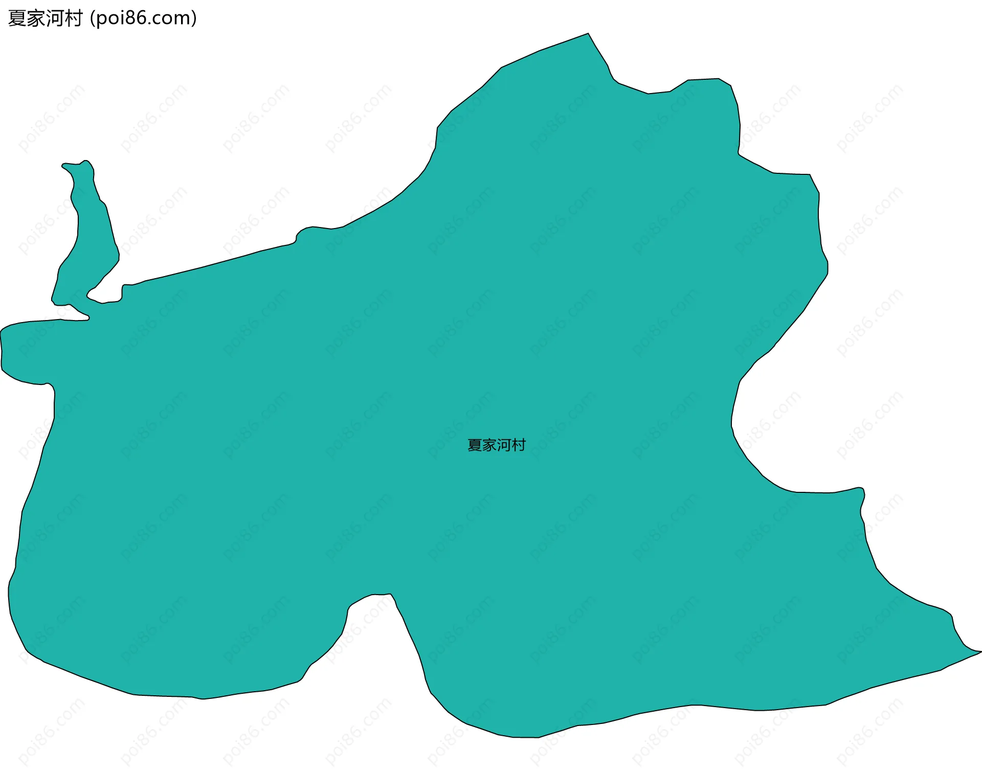 夏家河村边界地图
