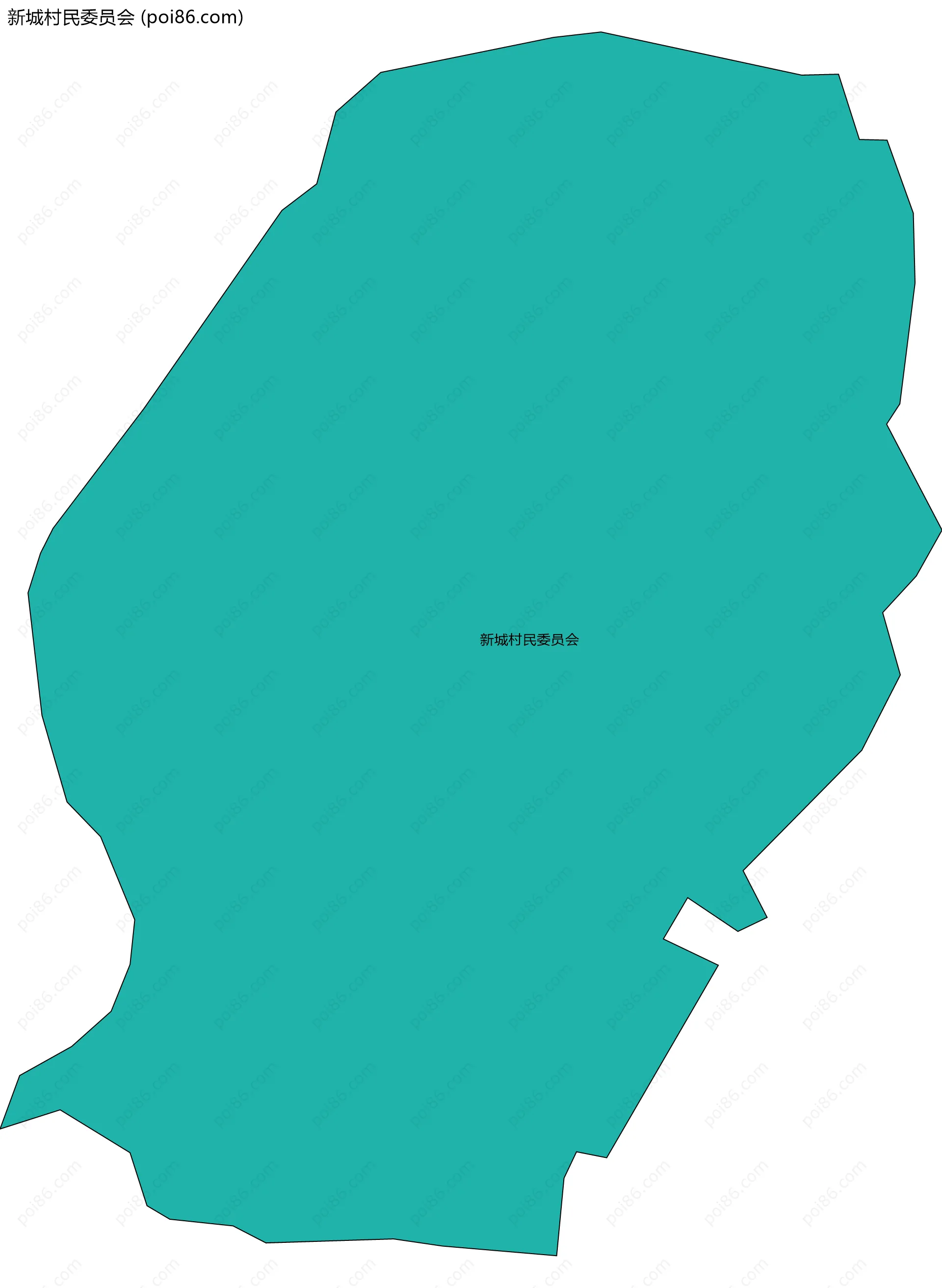 新城村民委员会边界地图