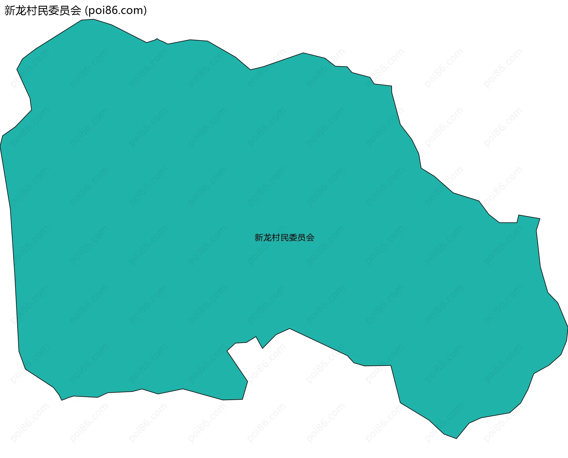新龙村民委员会边界地图