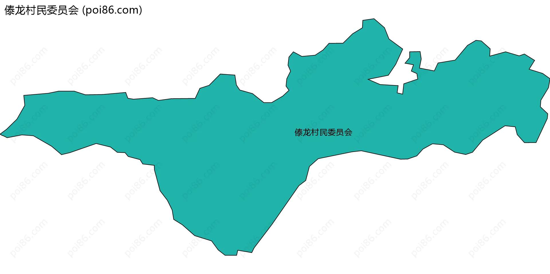傣龙村民委员会边界地图