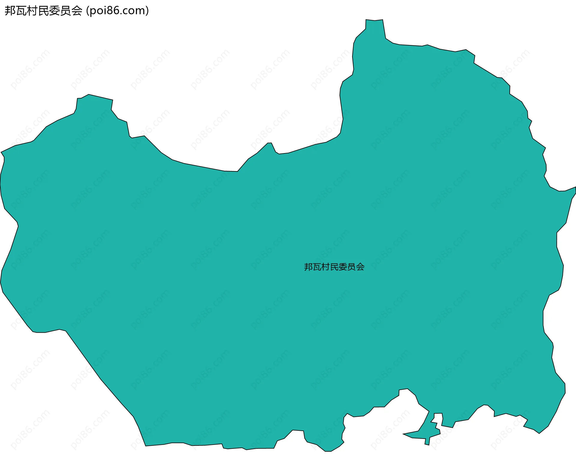 邦瓦村民委员会边界地图