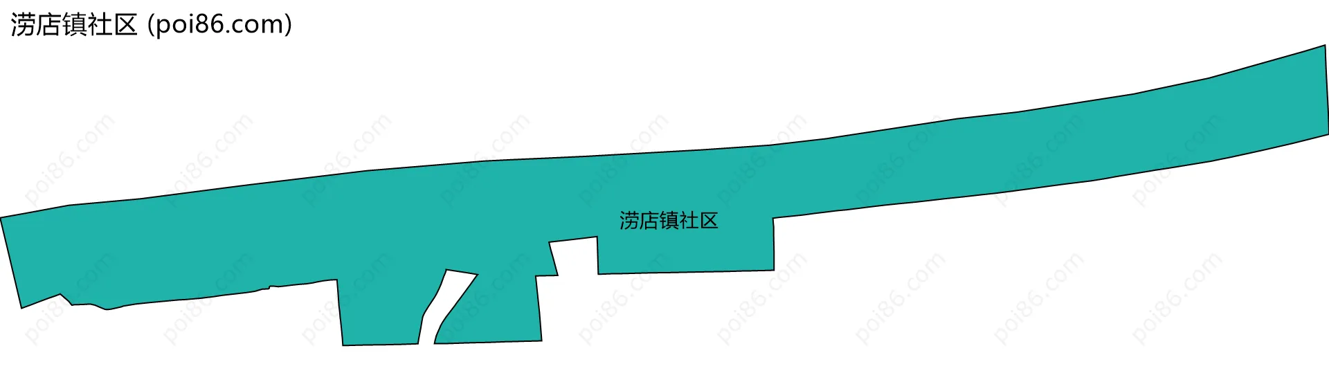 涝店镇社区边界地图