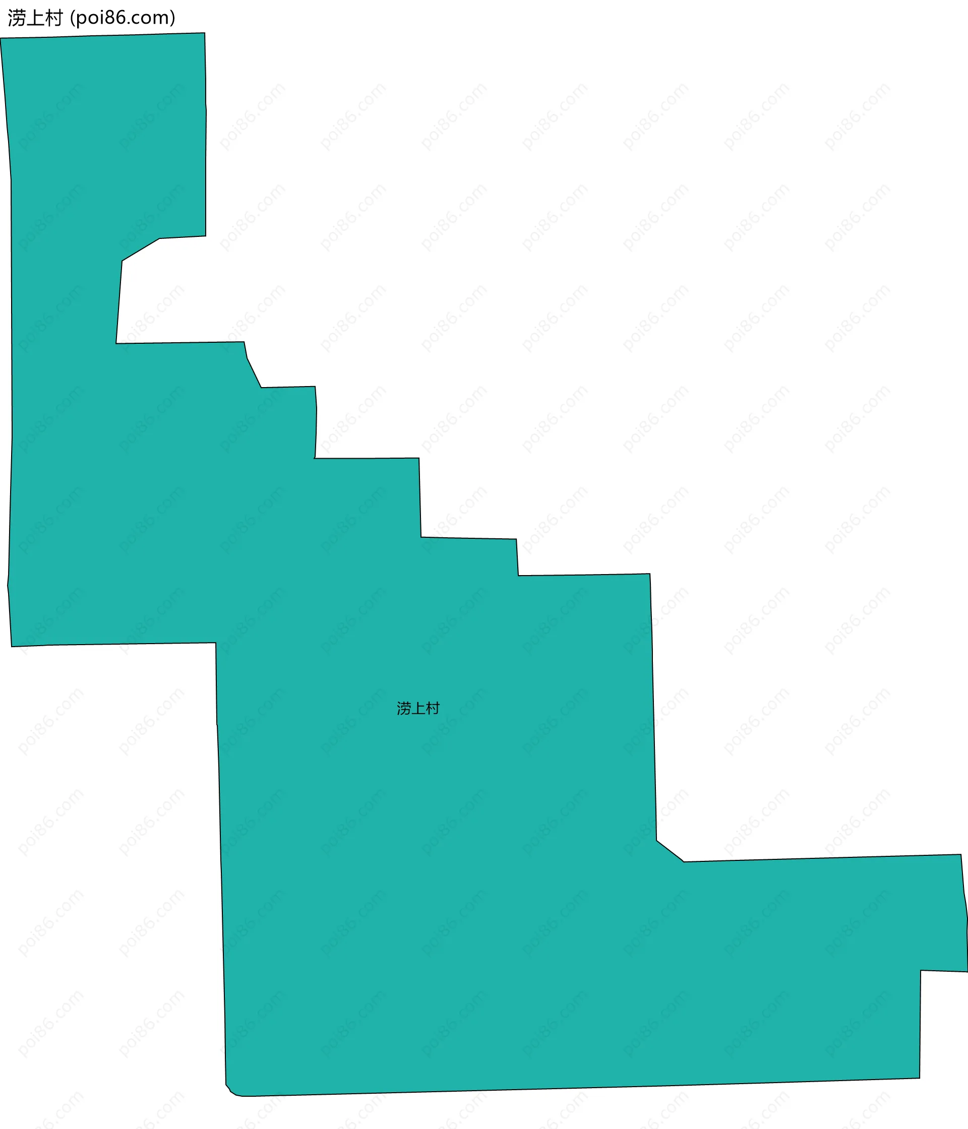 涝上村边界地图