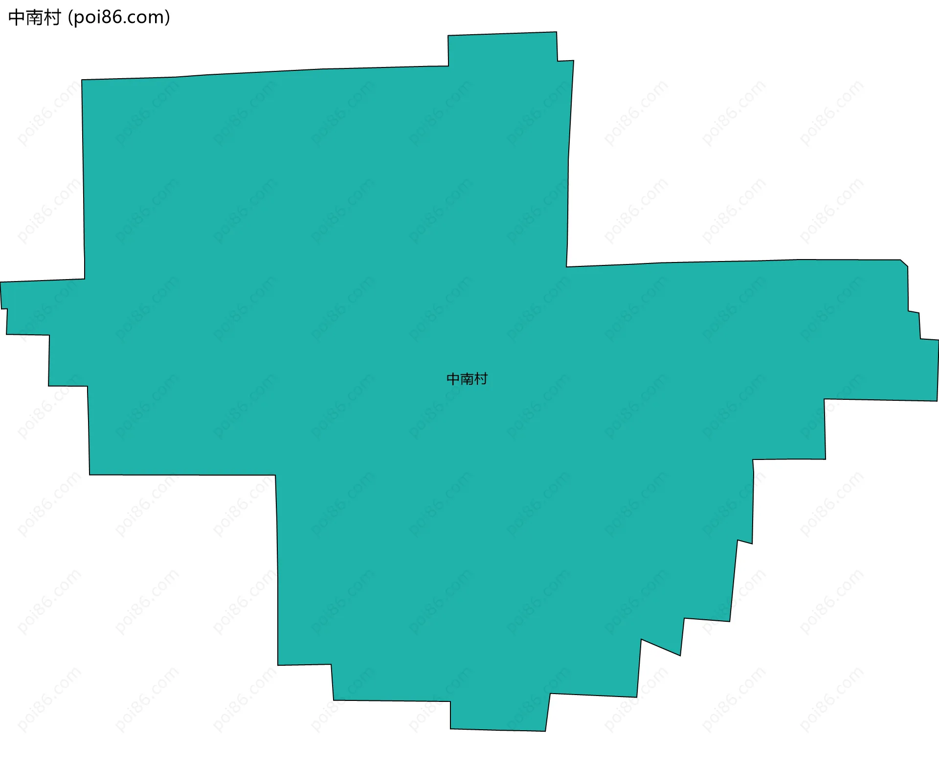 中南村边界地图
