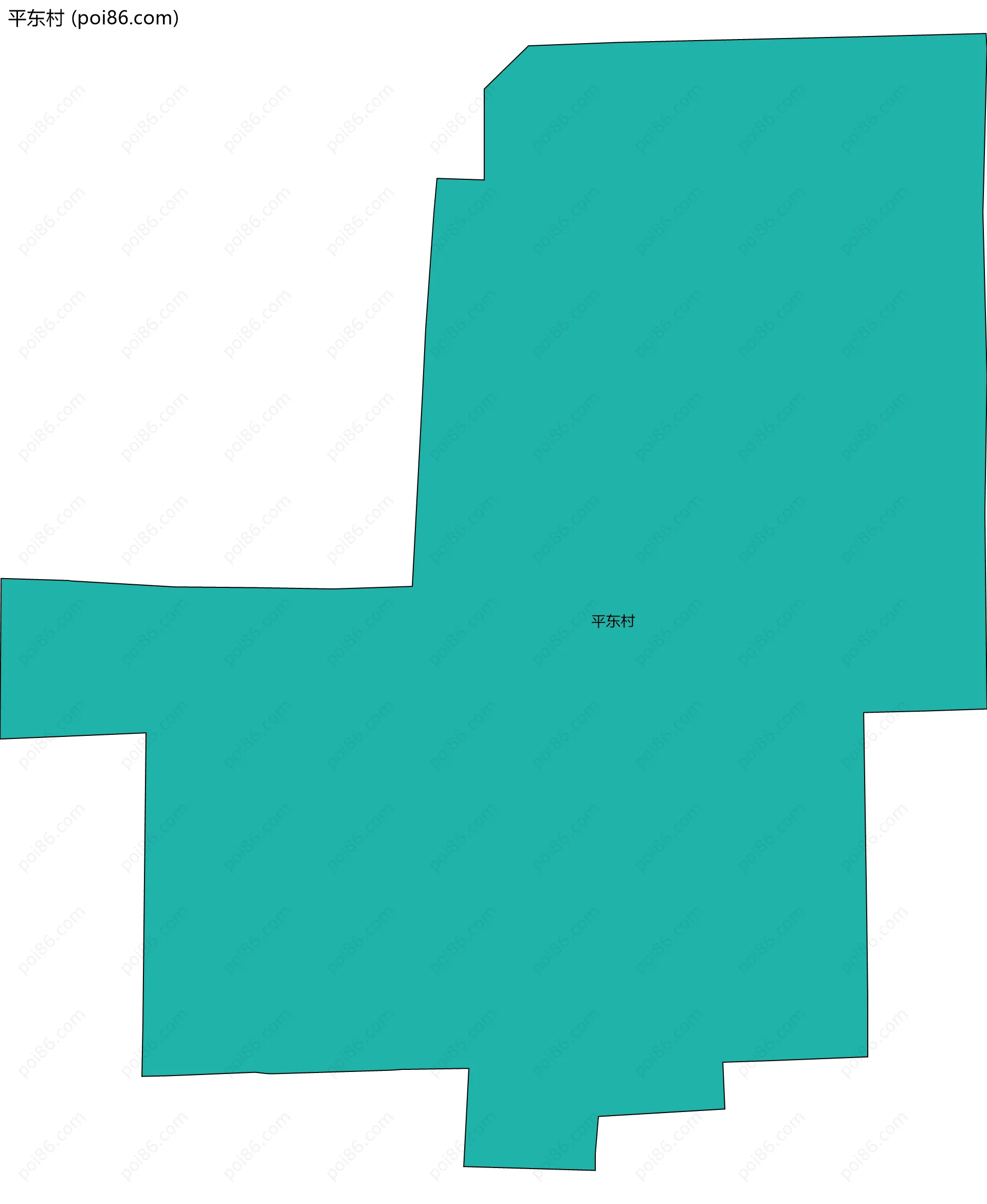 平东村边界地图