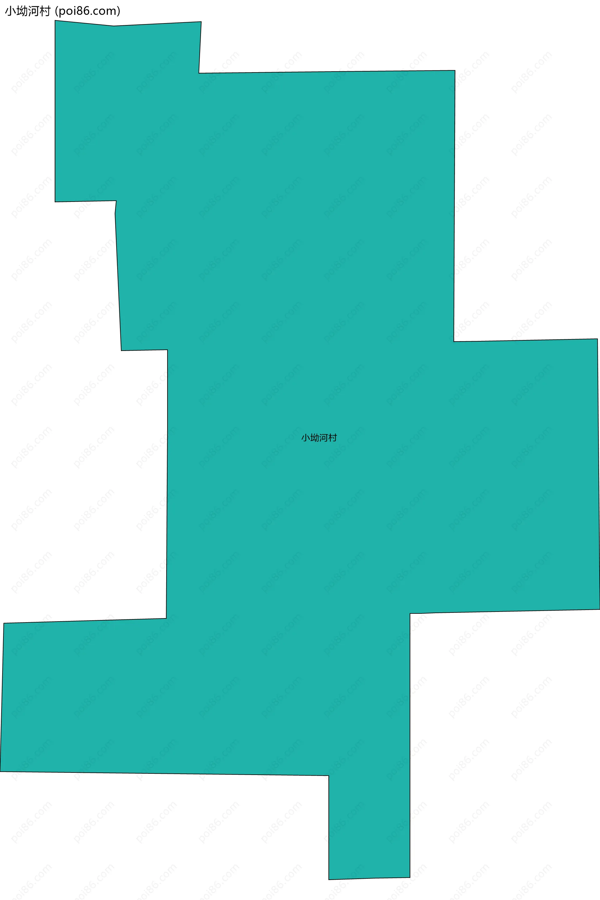 小坳河村边界地图