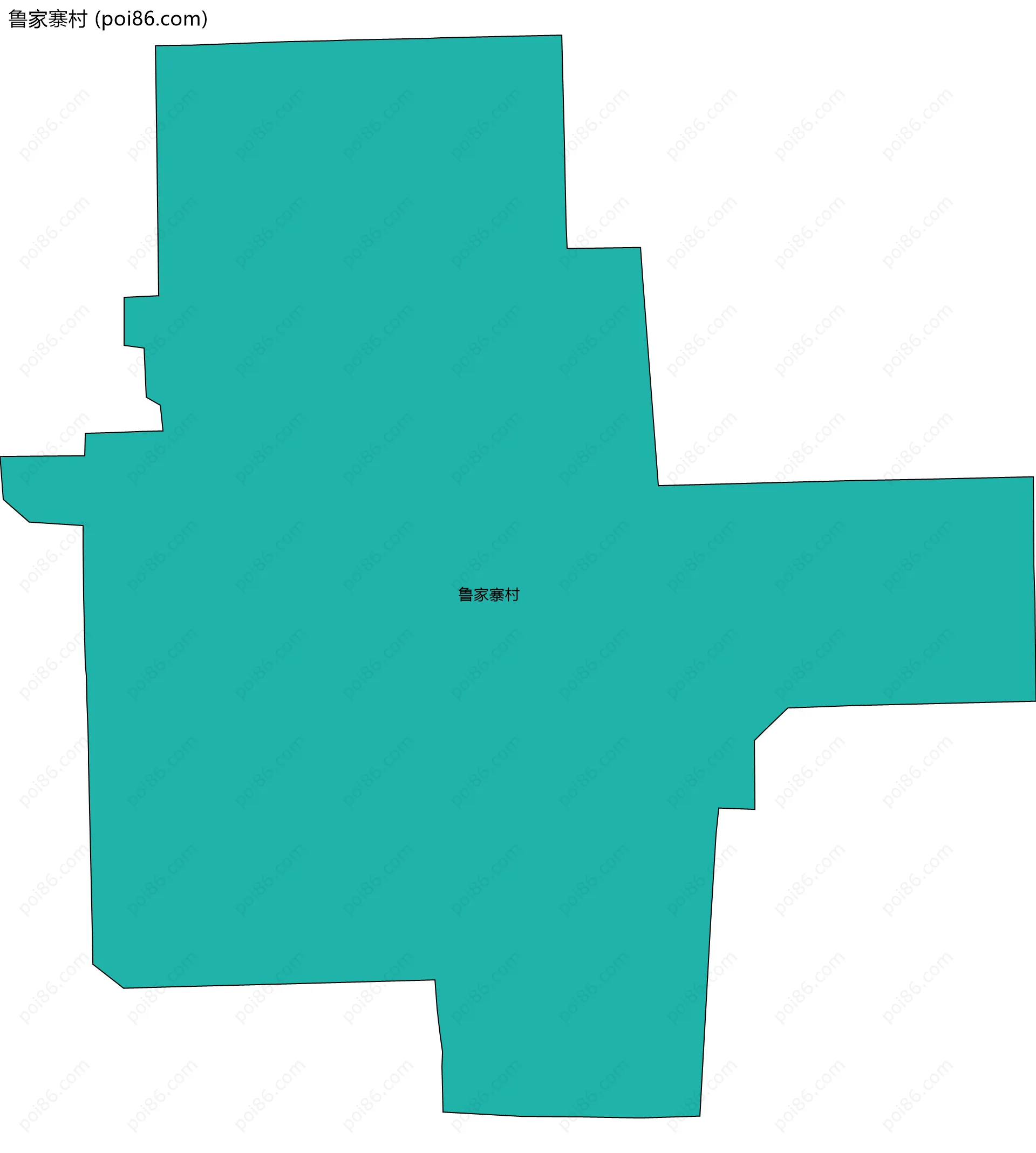 鲁家寨村边界地图