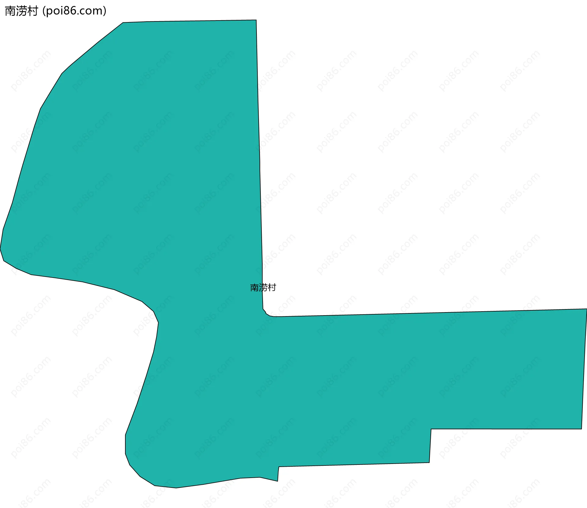 南涝村边界地图