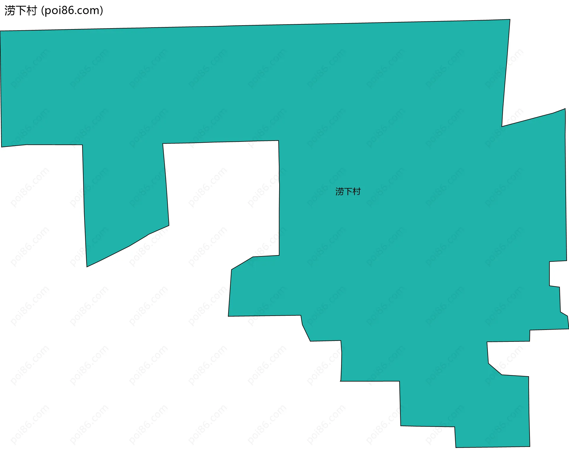 涝下村边界地图