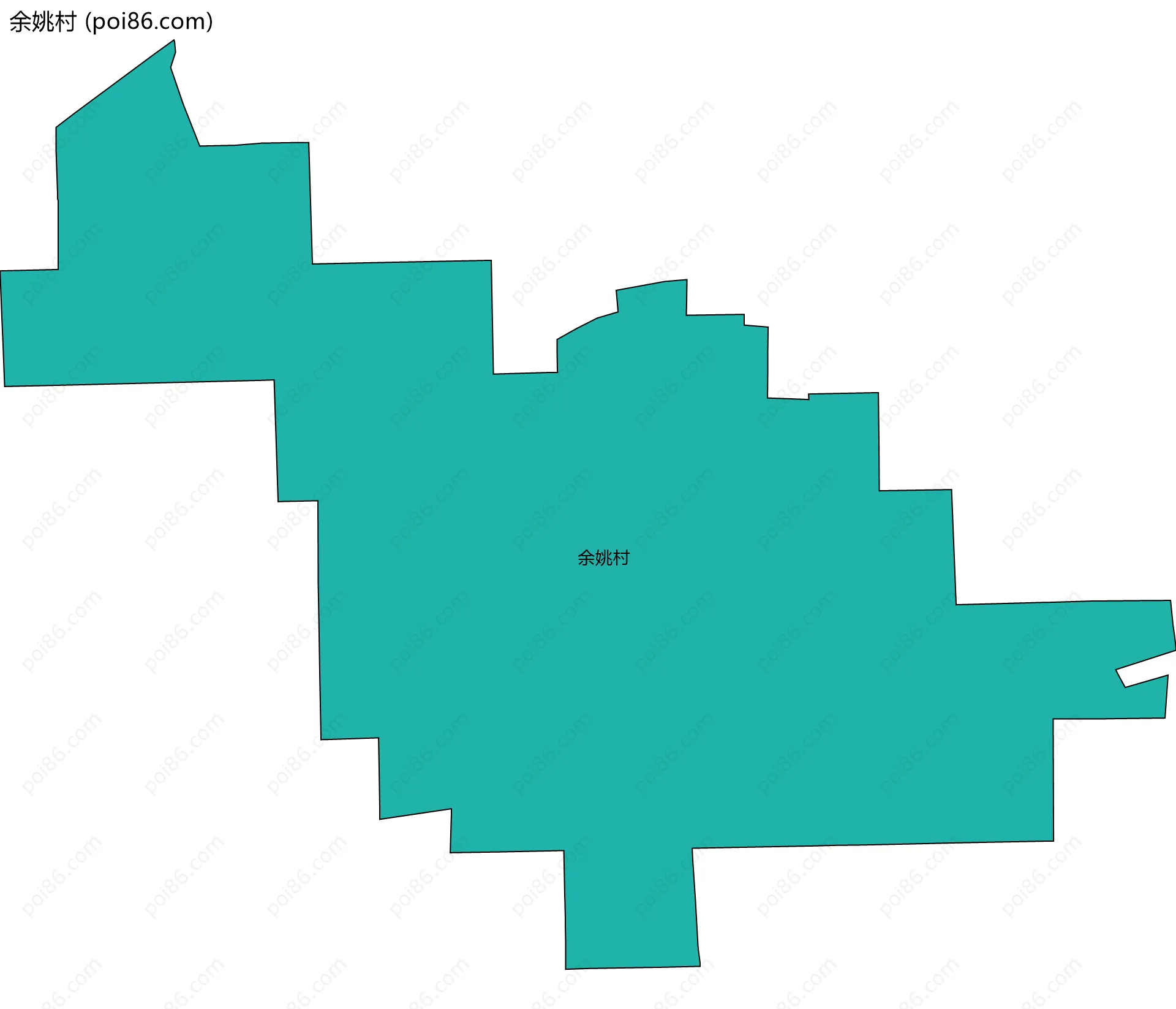 余姚村边界地图