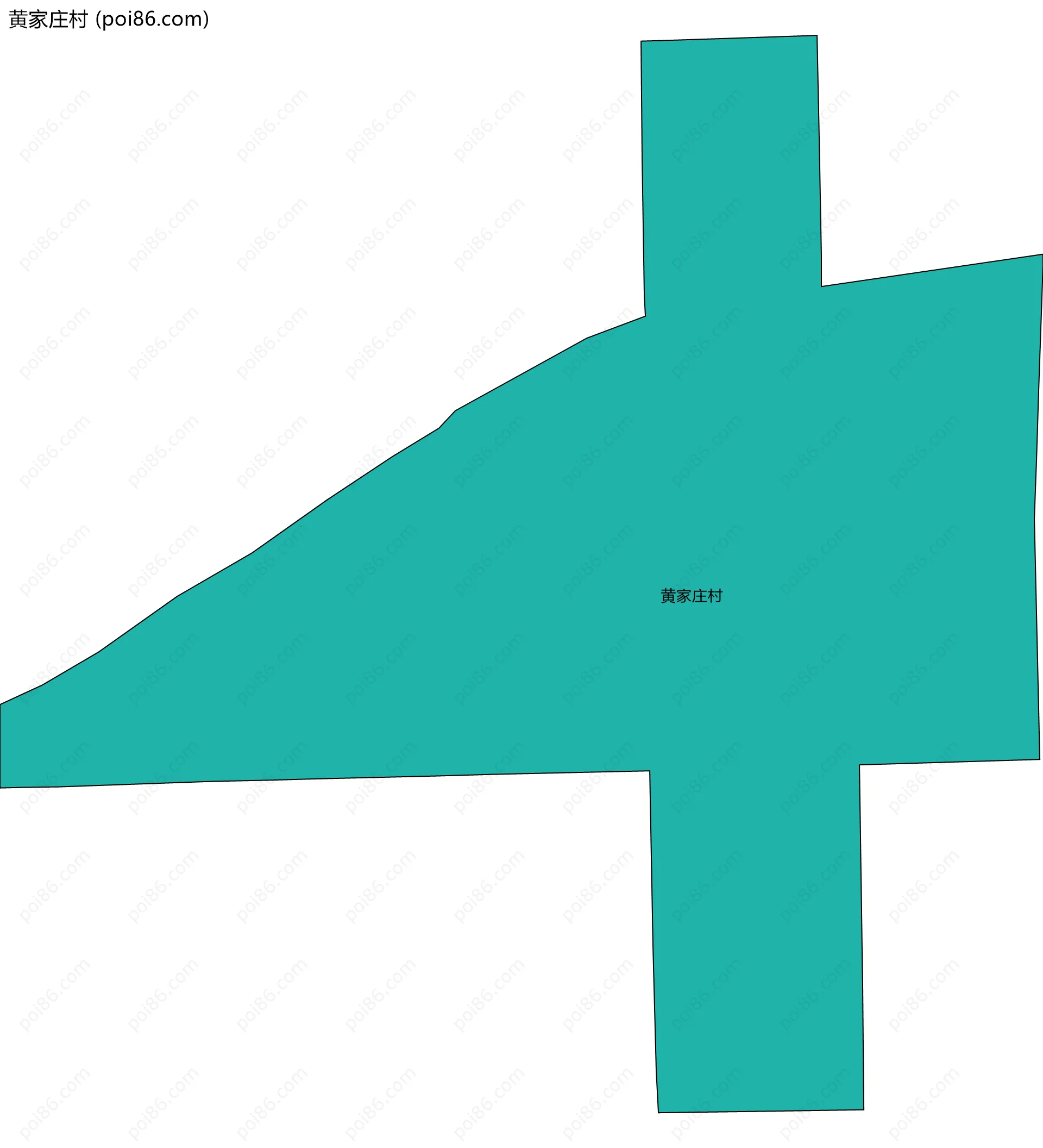 黄家庄村边界地图
