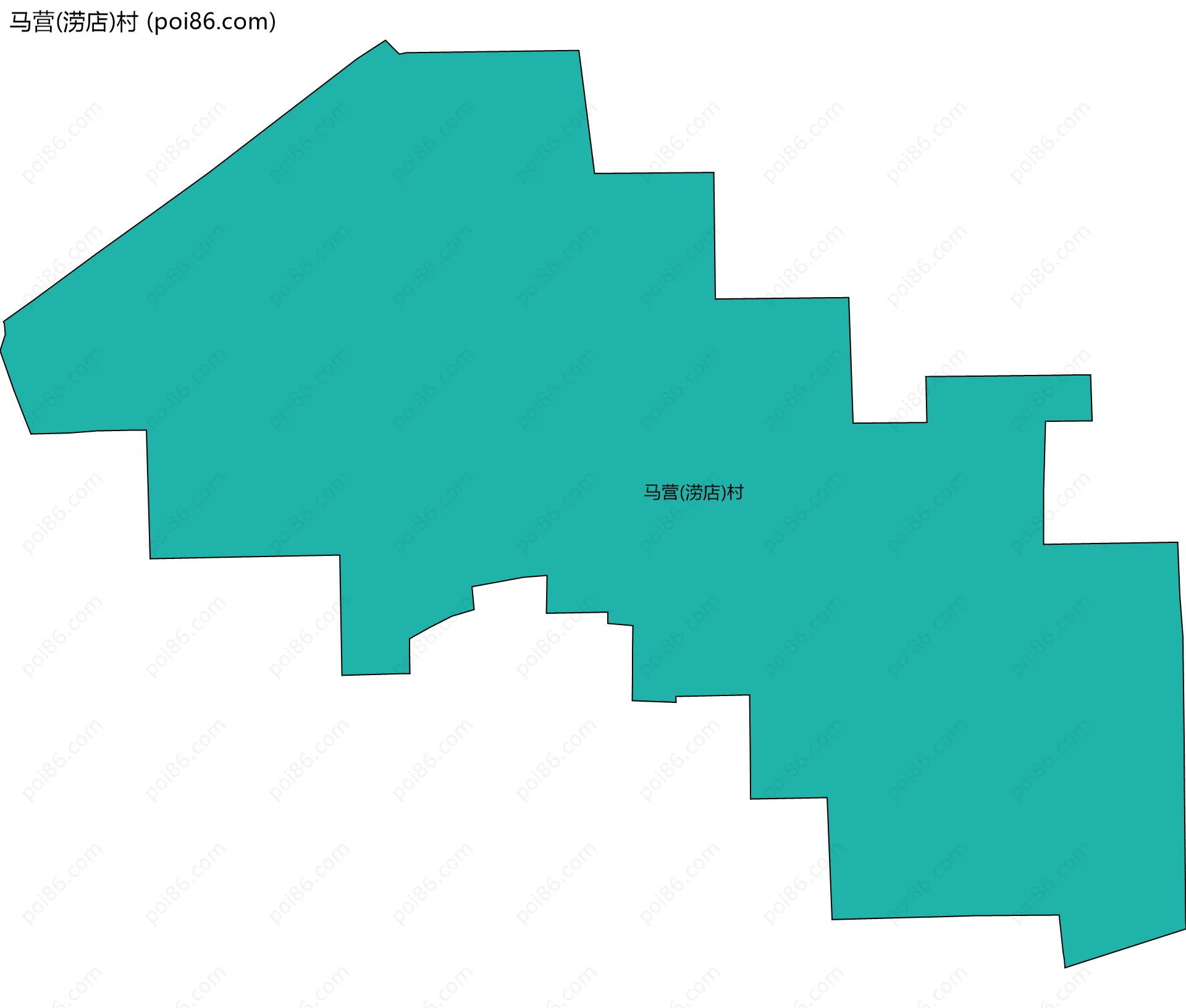 马营(涝店)村边界地图