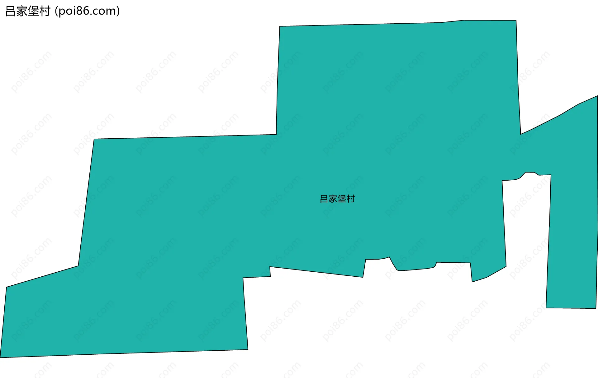 吕家堡村边界地图