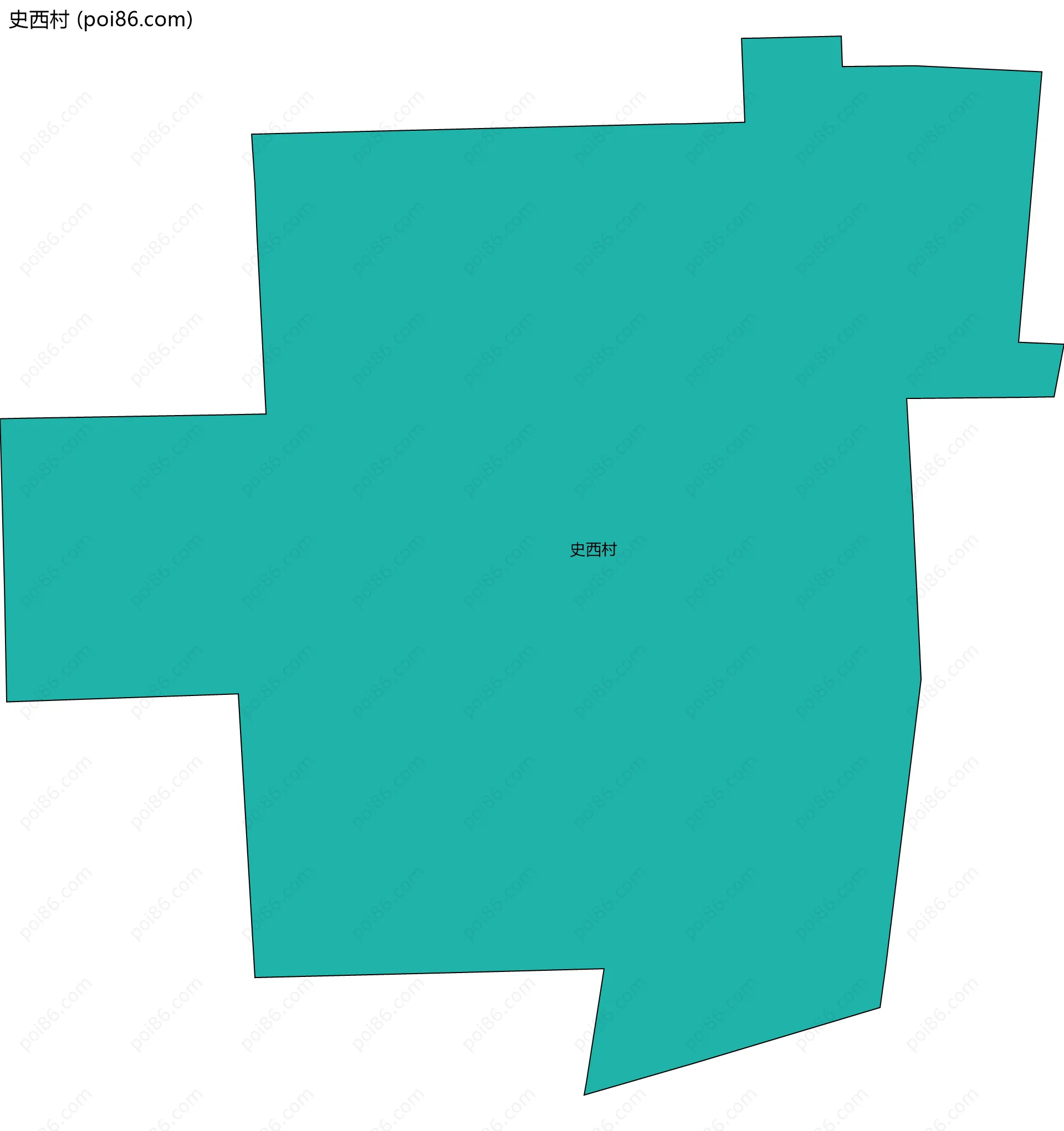 史西村边界地图