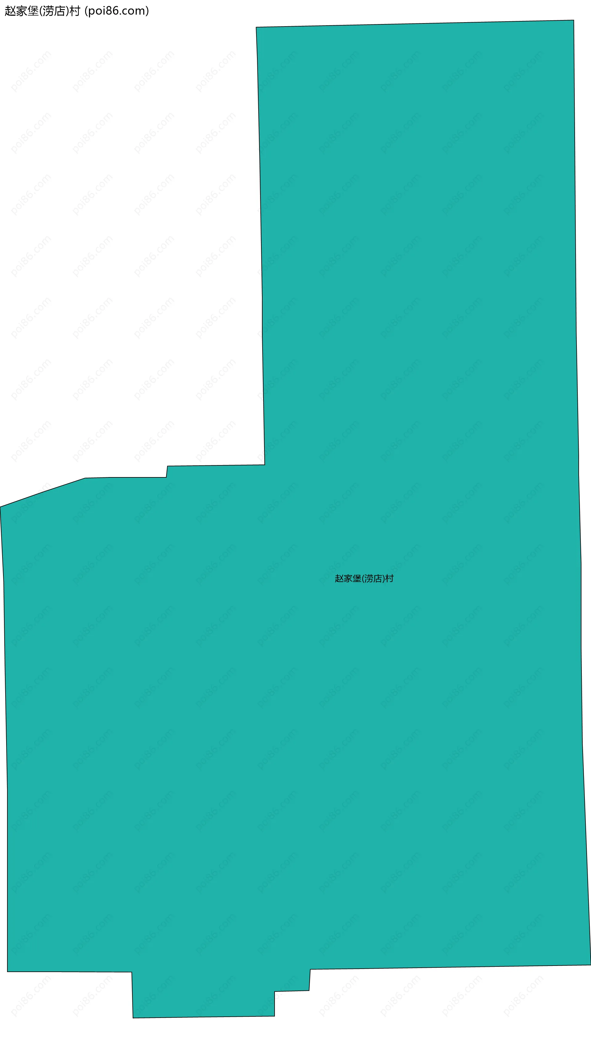 赵家堡(涝店)村边界地图