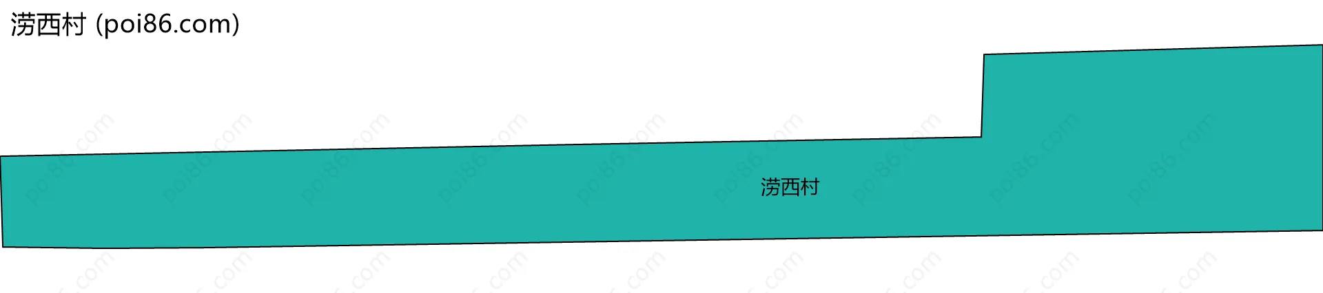 涝西村边界地图