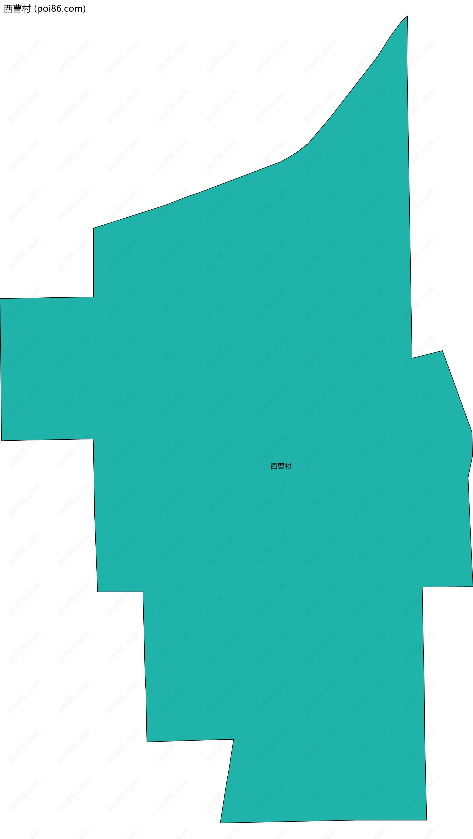 西曹村边界地图