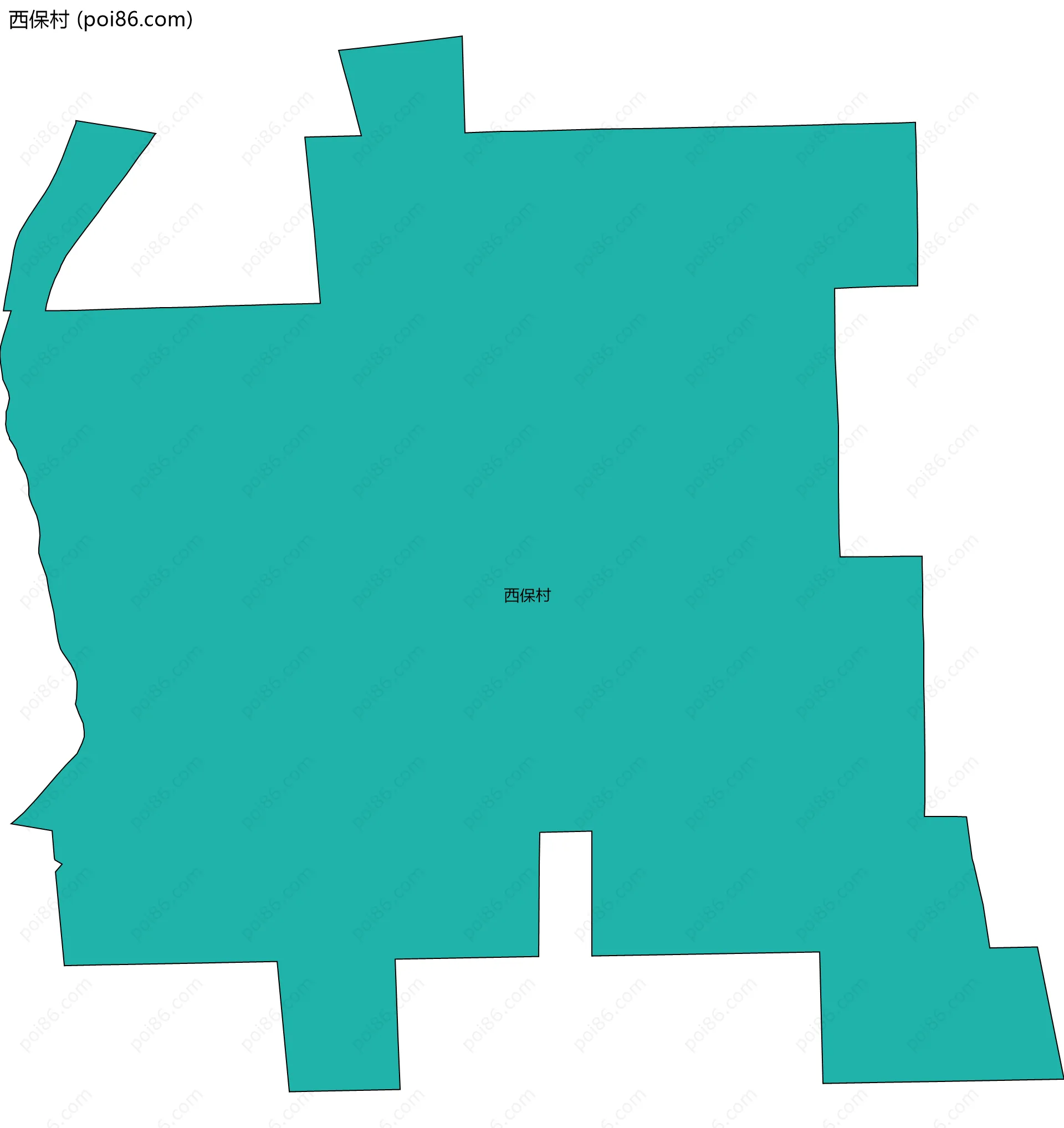 西保村边界地图