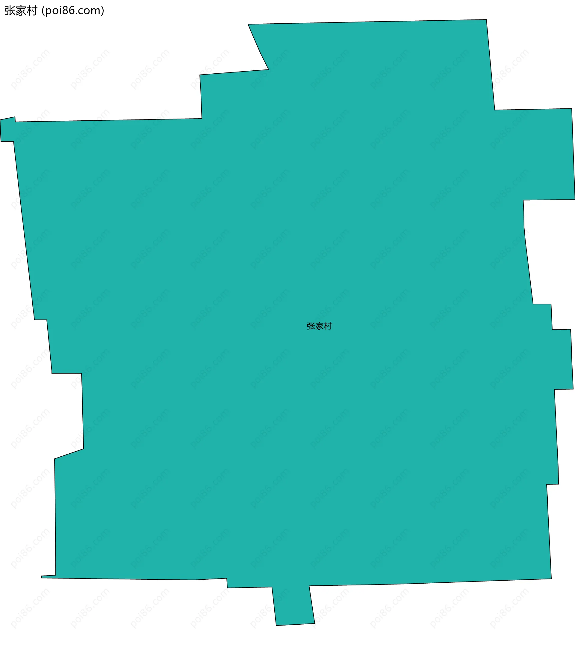 张家村边界地图