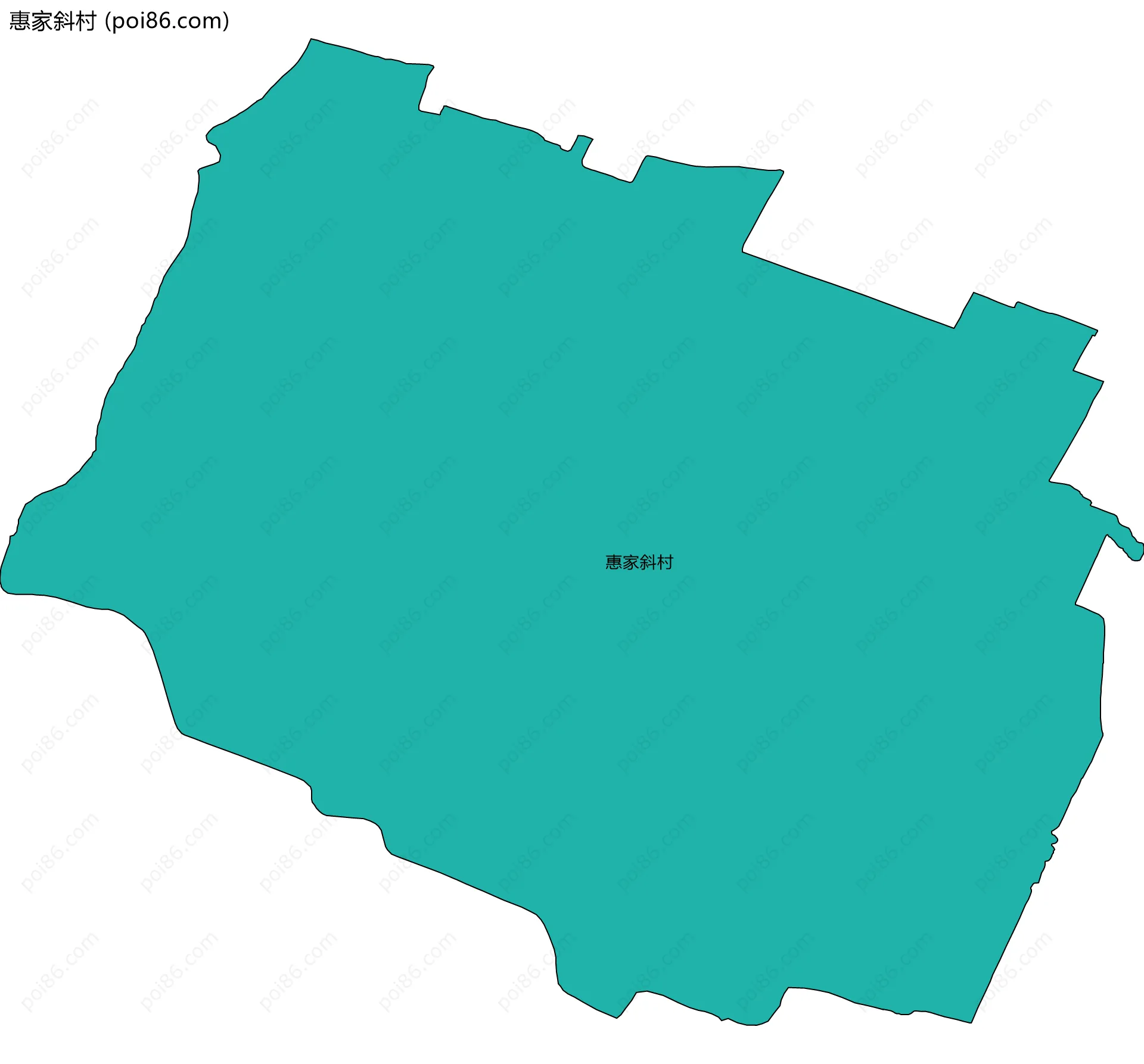 惠家斜村边界地图