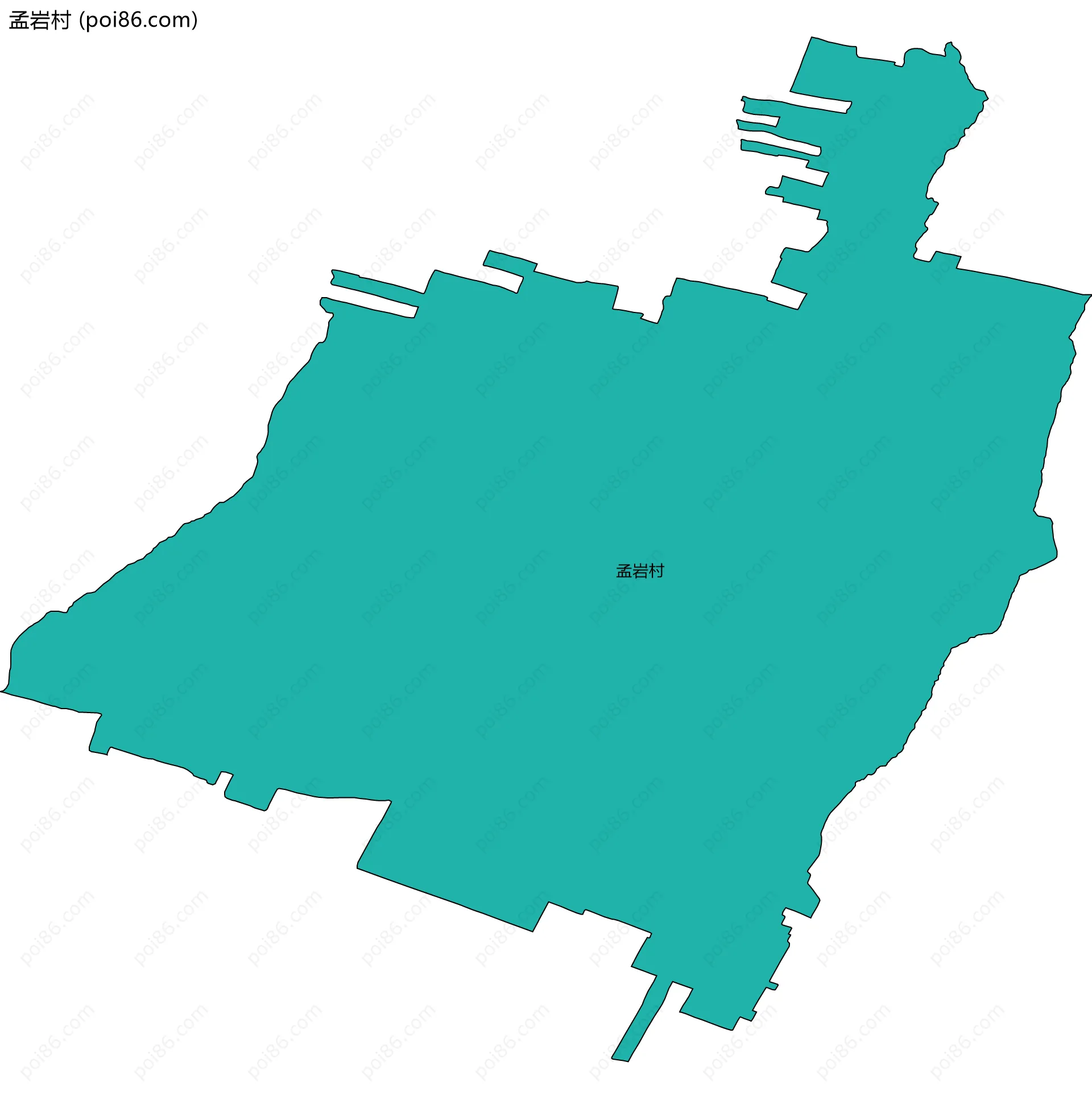 孟岩村边界地图