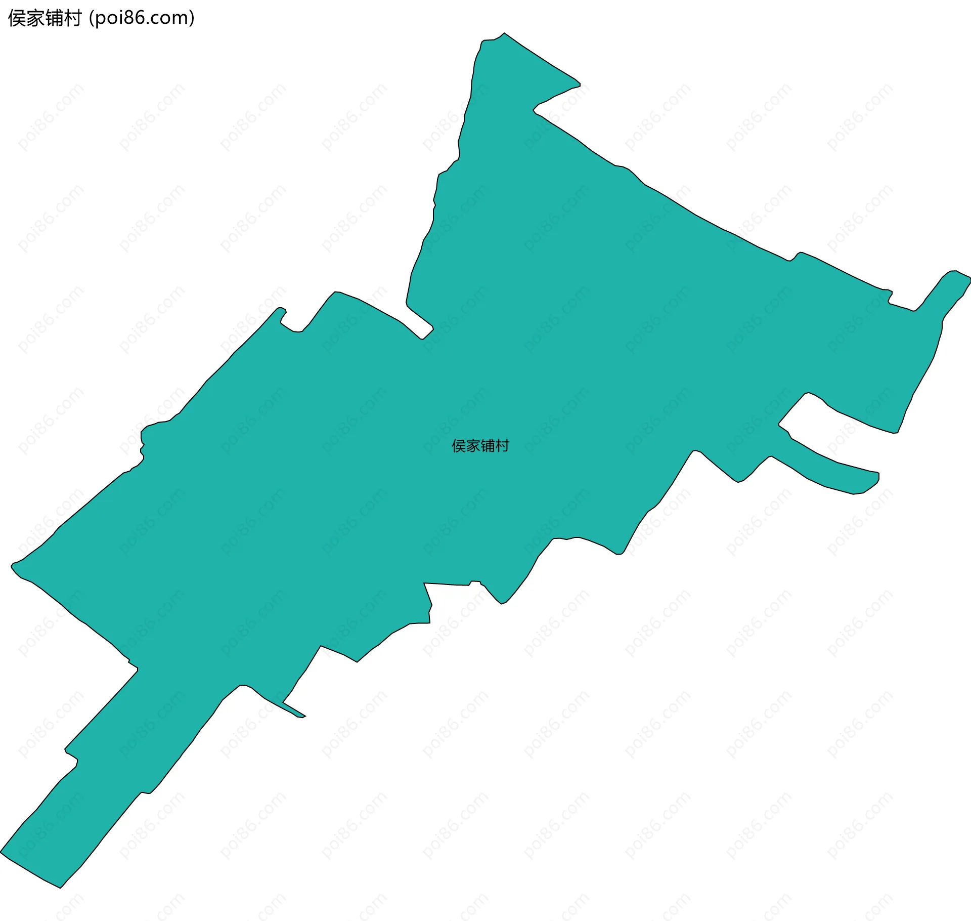 侯家铺村边界地图