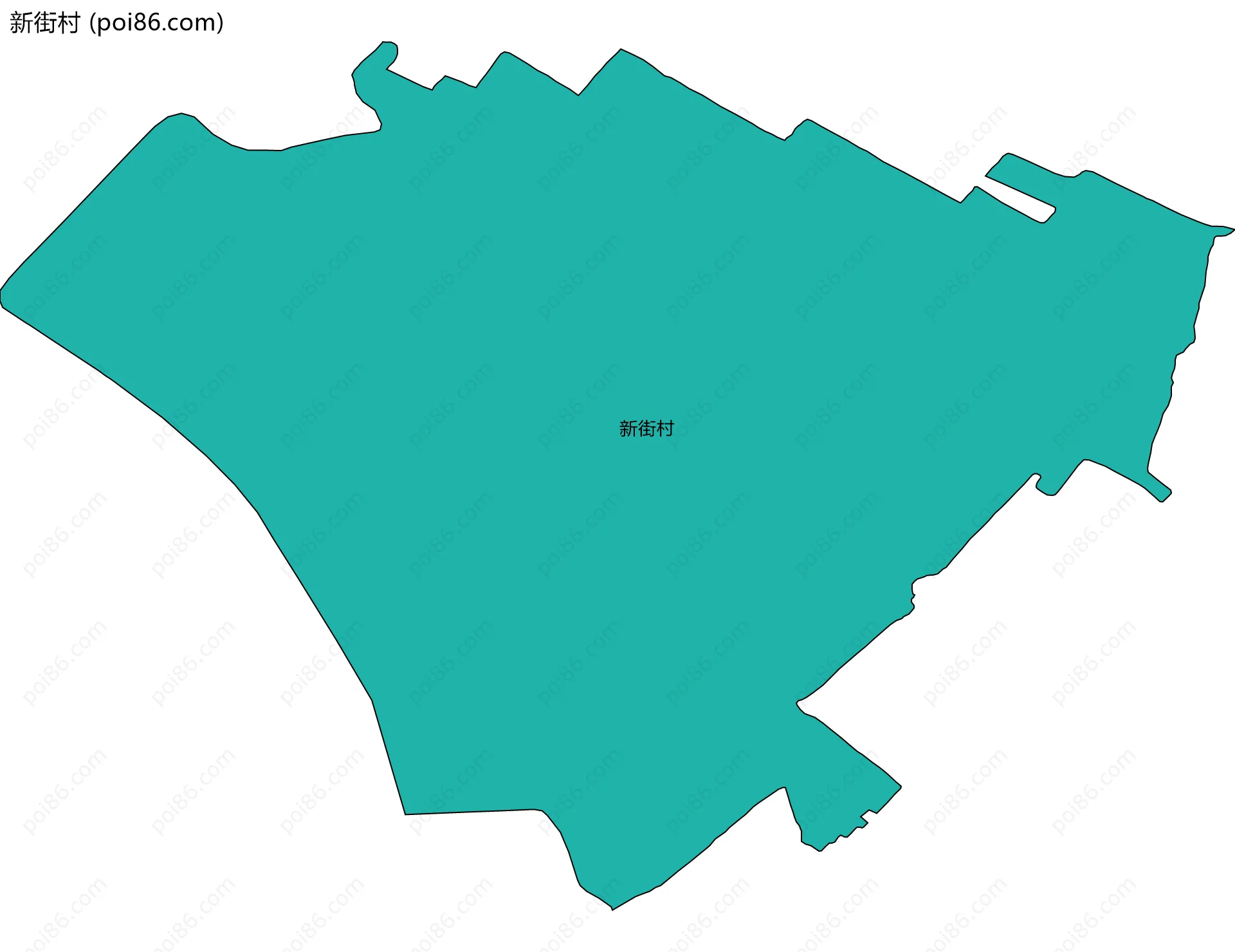 新街村边界地图