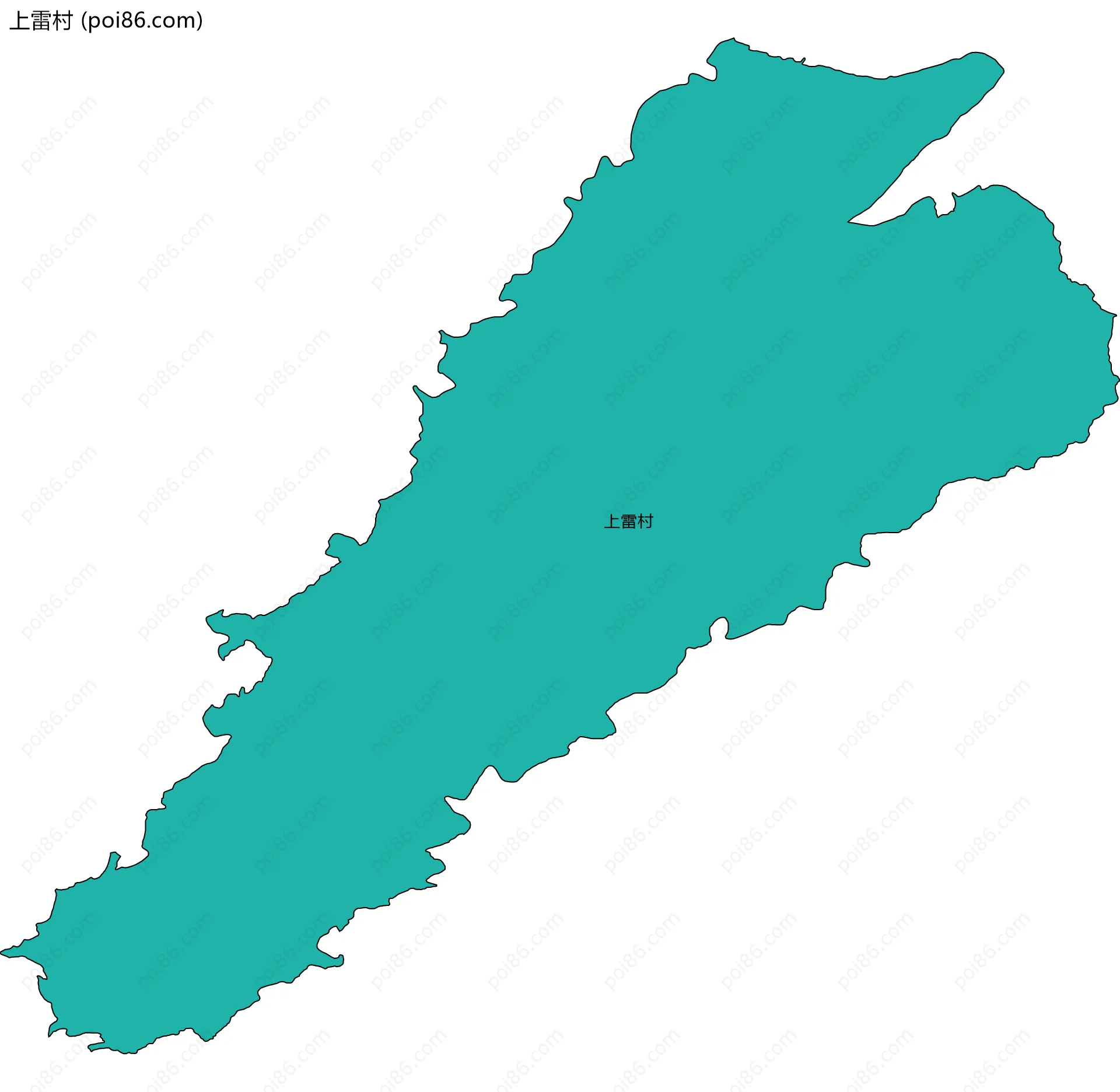 上雷村边界地图