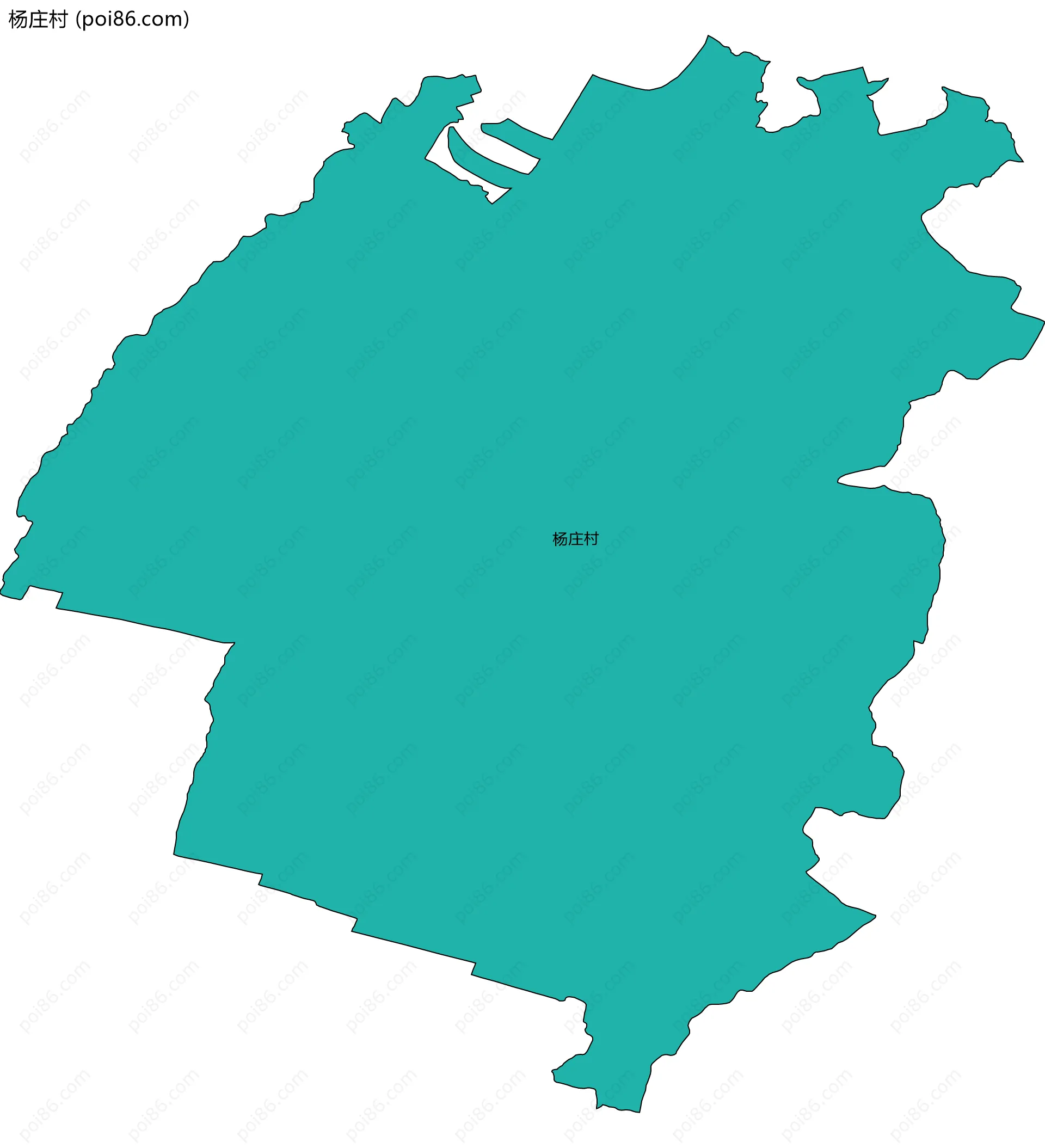 杨庄村边界地图
