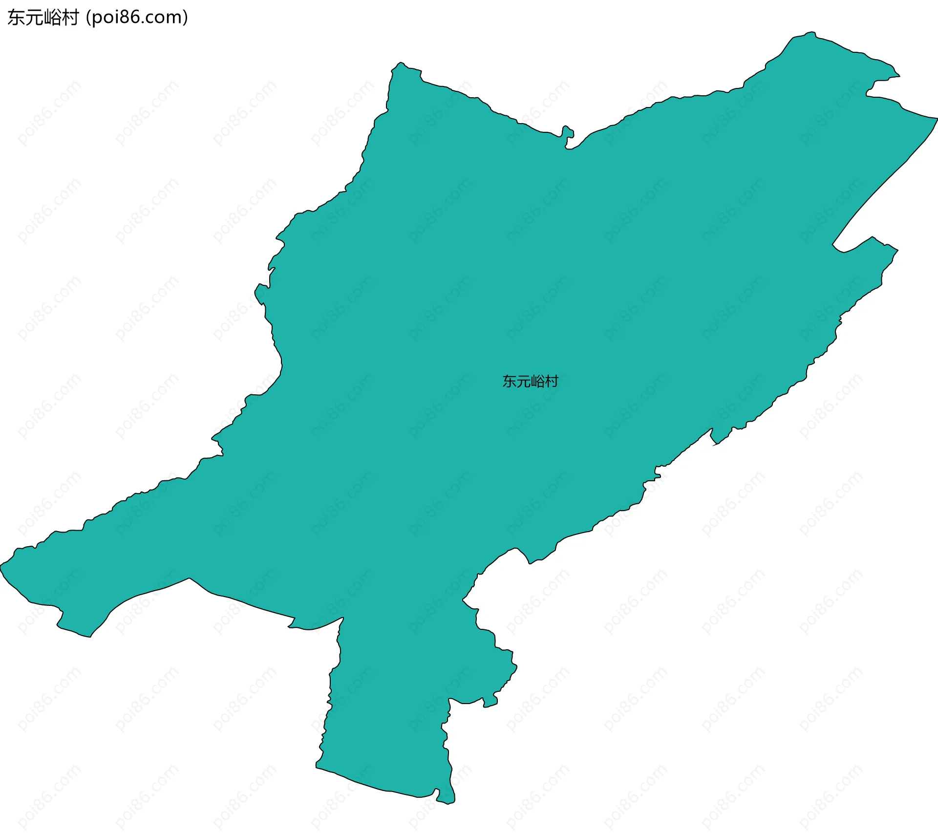 东元峪村边界地图