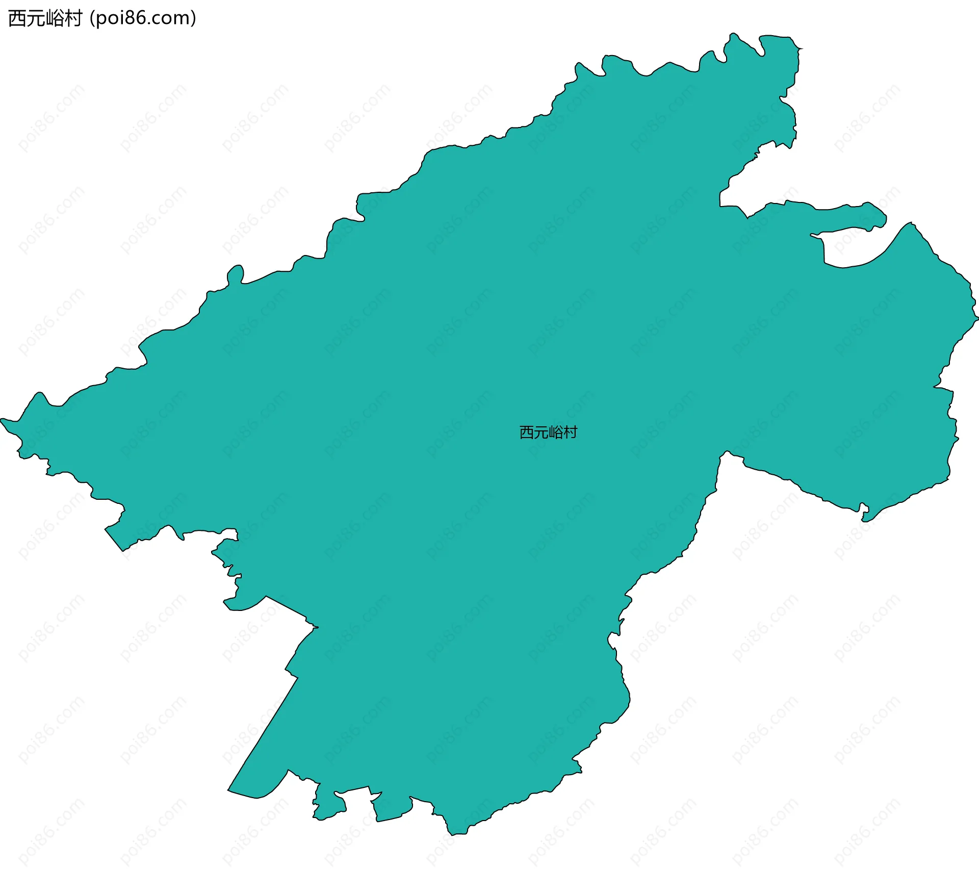 西元峪村边界地图