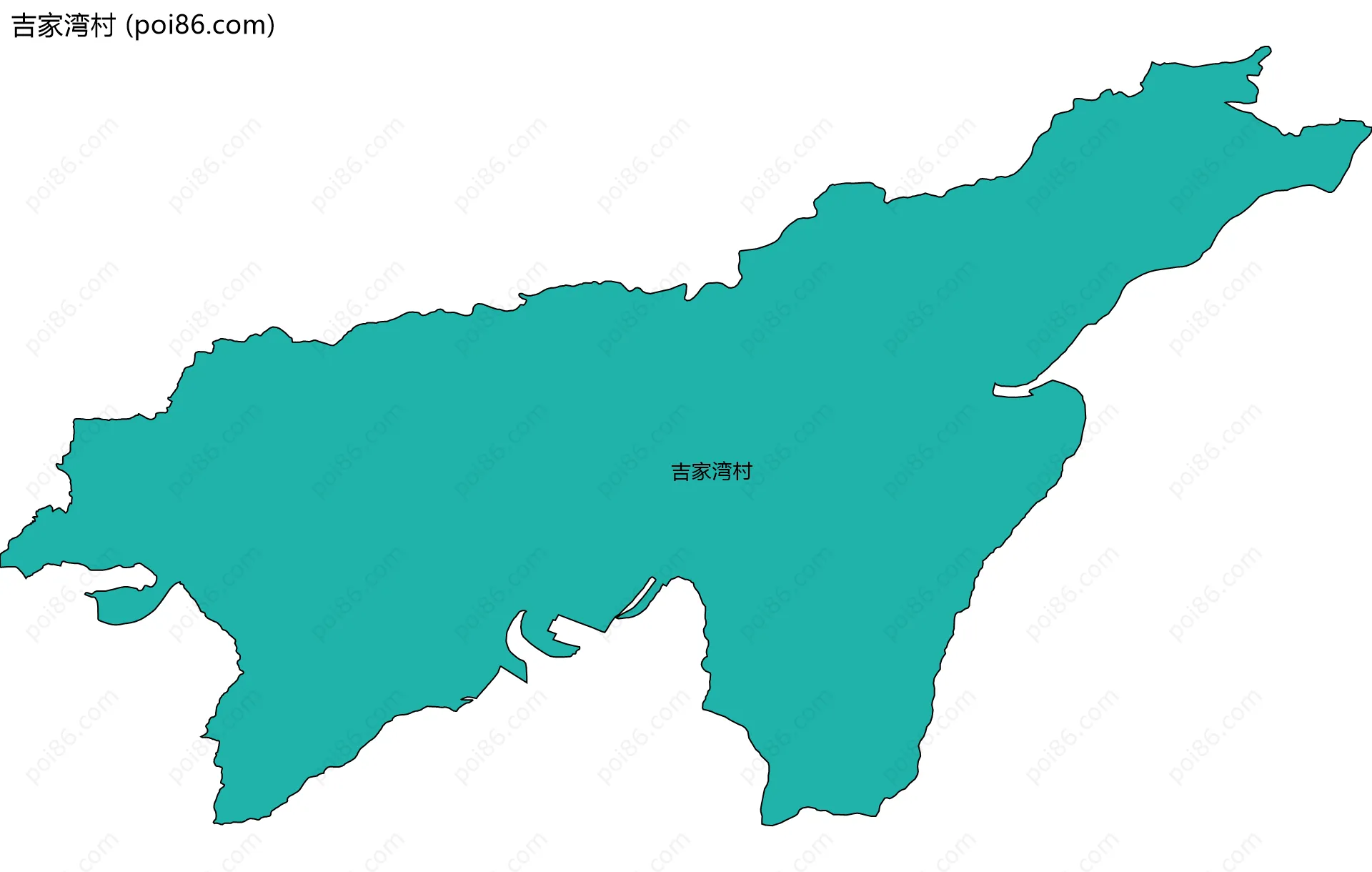 吉家湾村边界地图