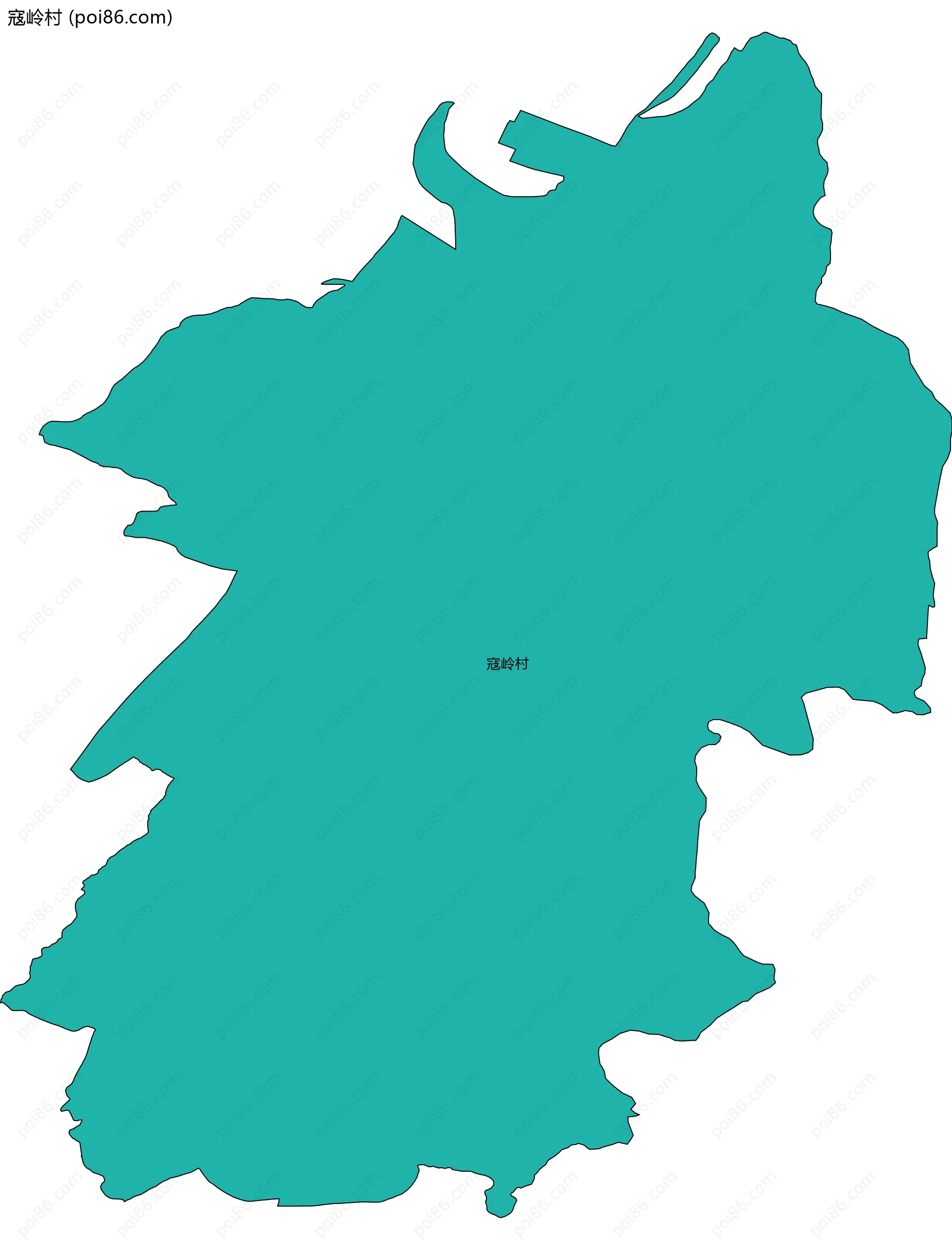 寇岭村边界地图