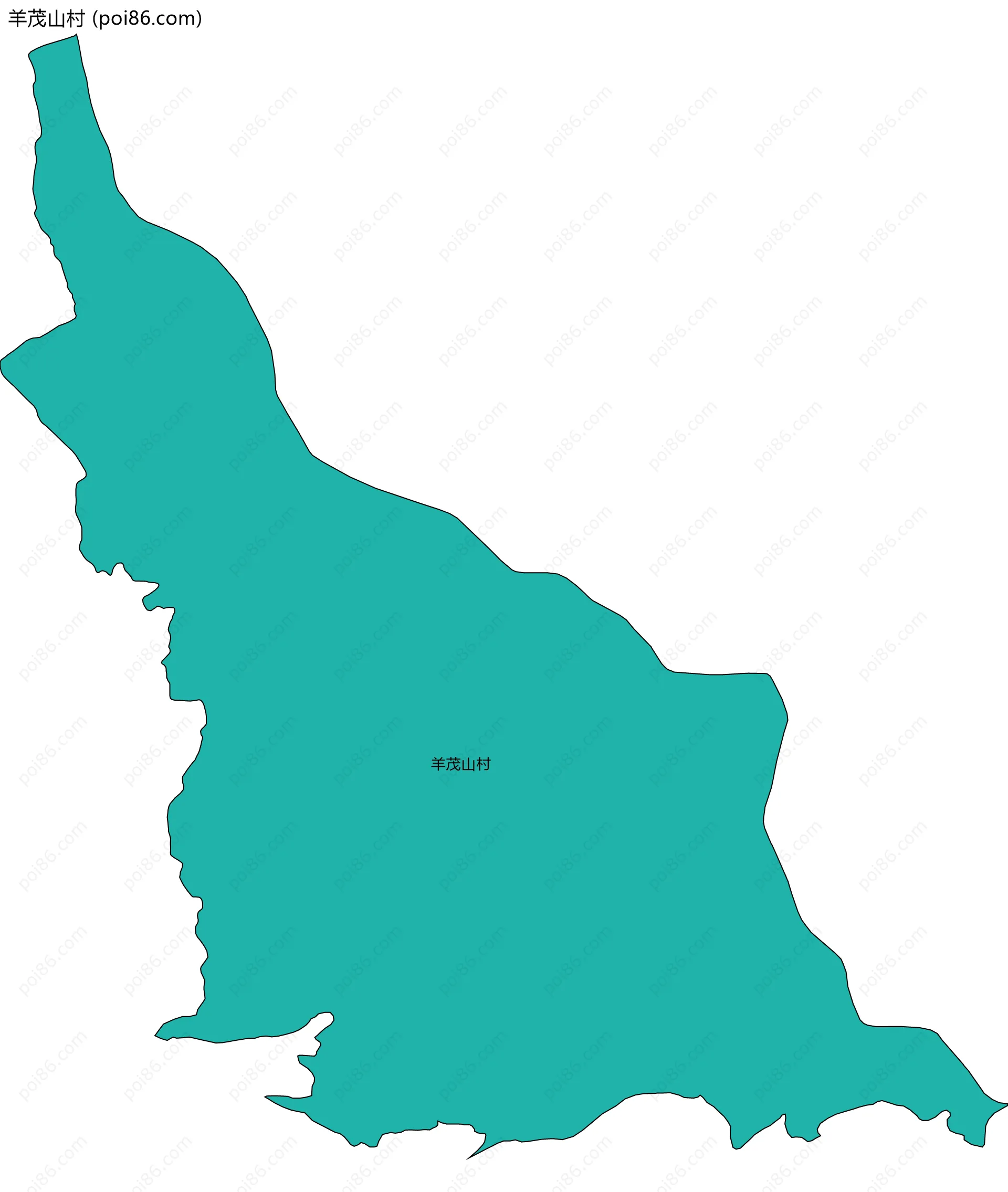 羊茂山村边界地图