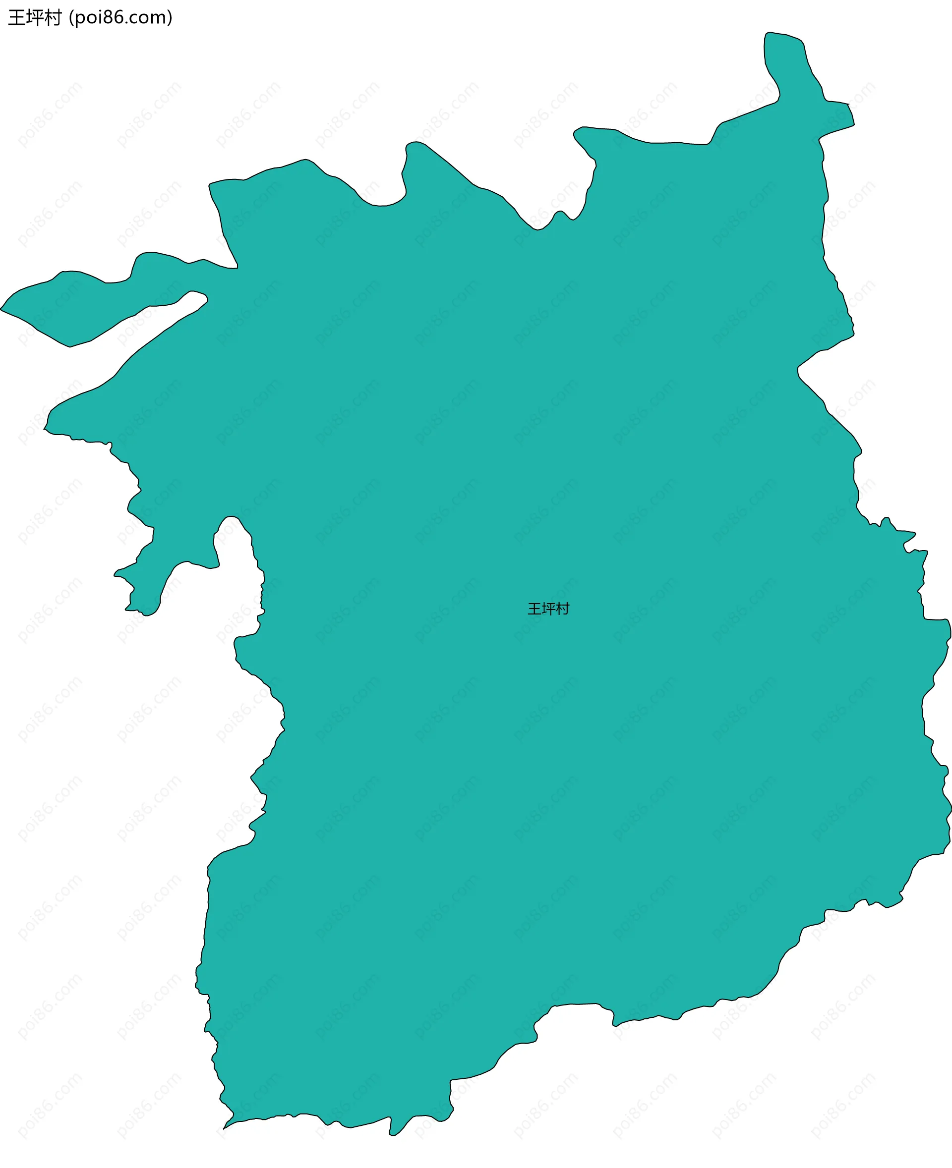 王坪村边界地图