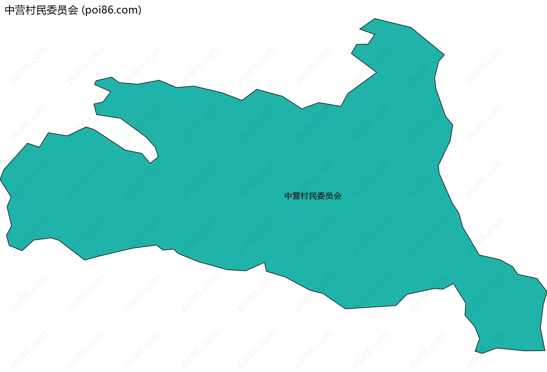 中营村民委员会边界地图