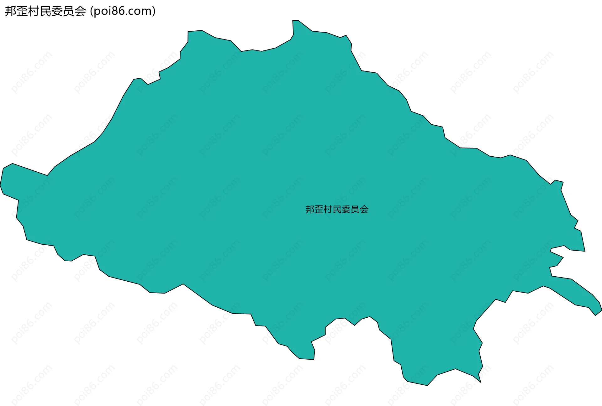 邦歪村民委员会边界地图