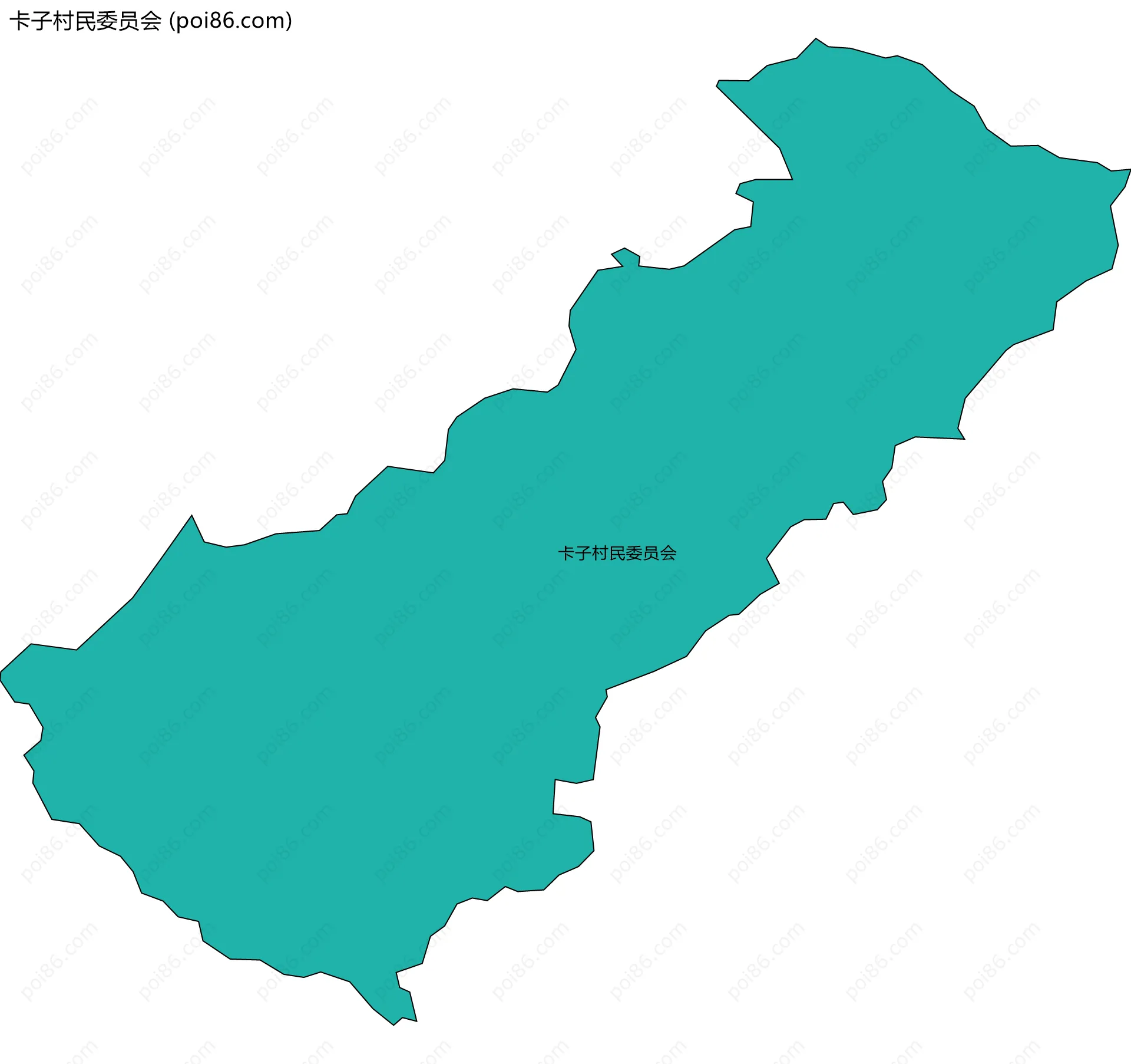 卡子村民委员会边界地图
