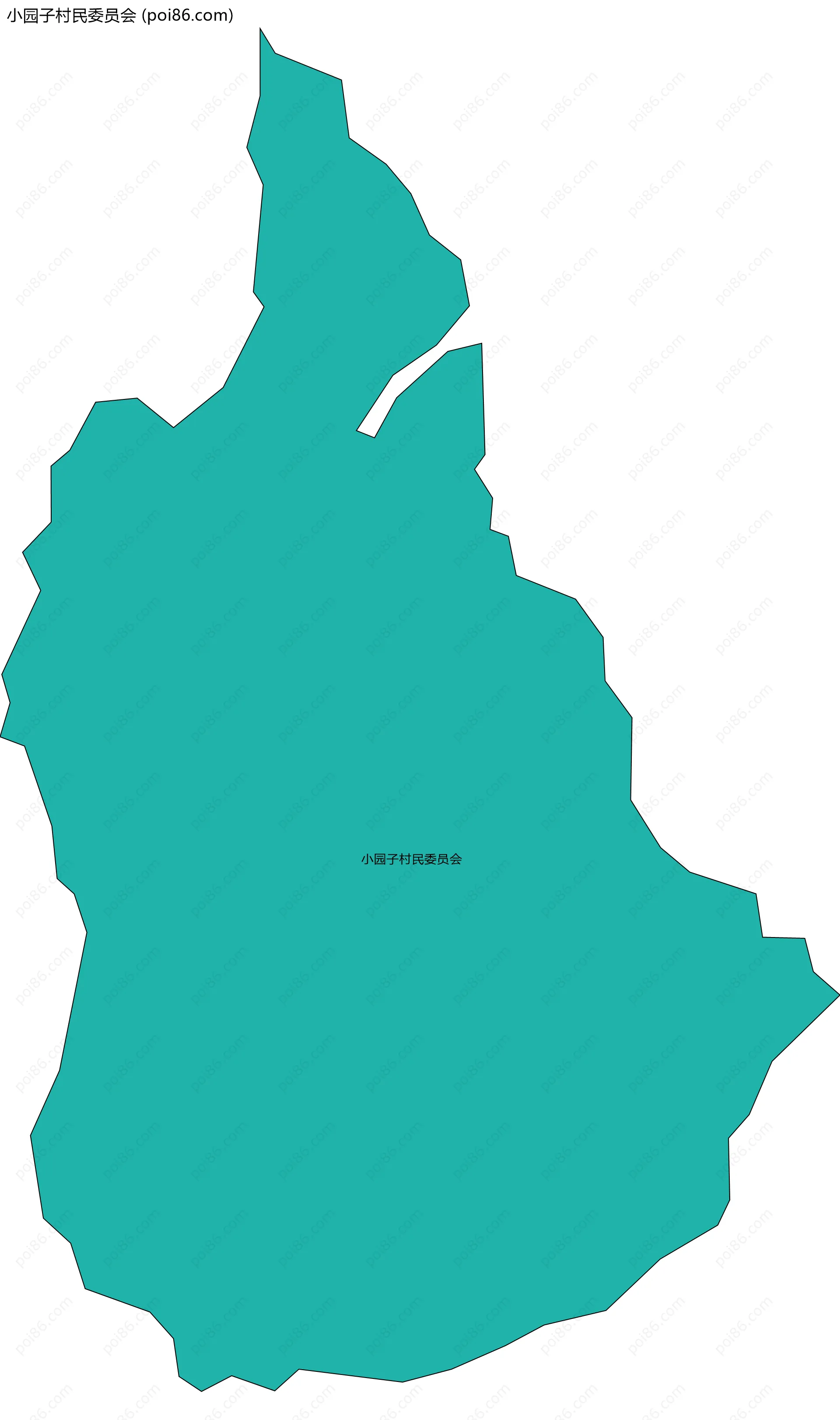 小园子村民委员会边界地图