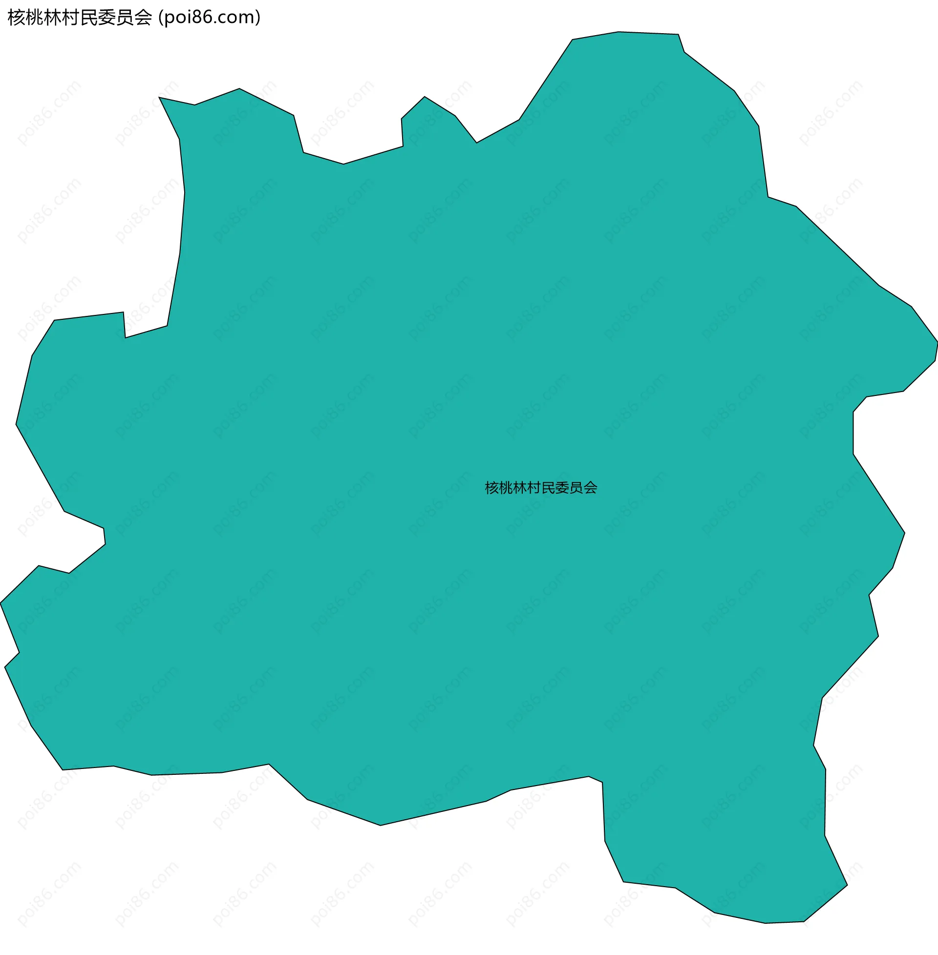 核桃林村民委员会边界地图