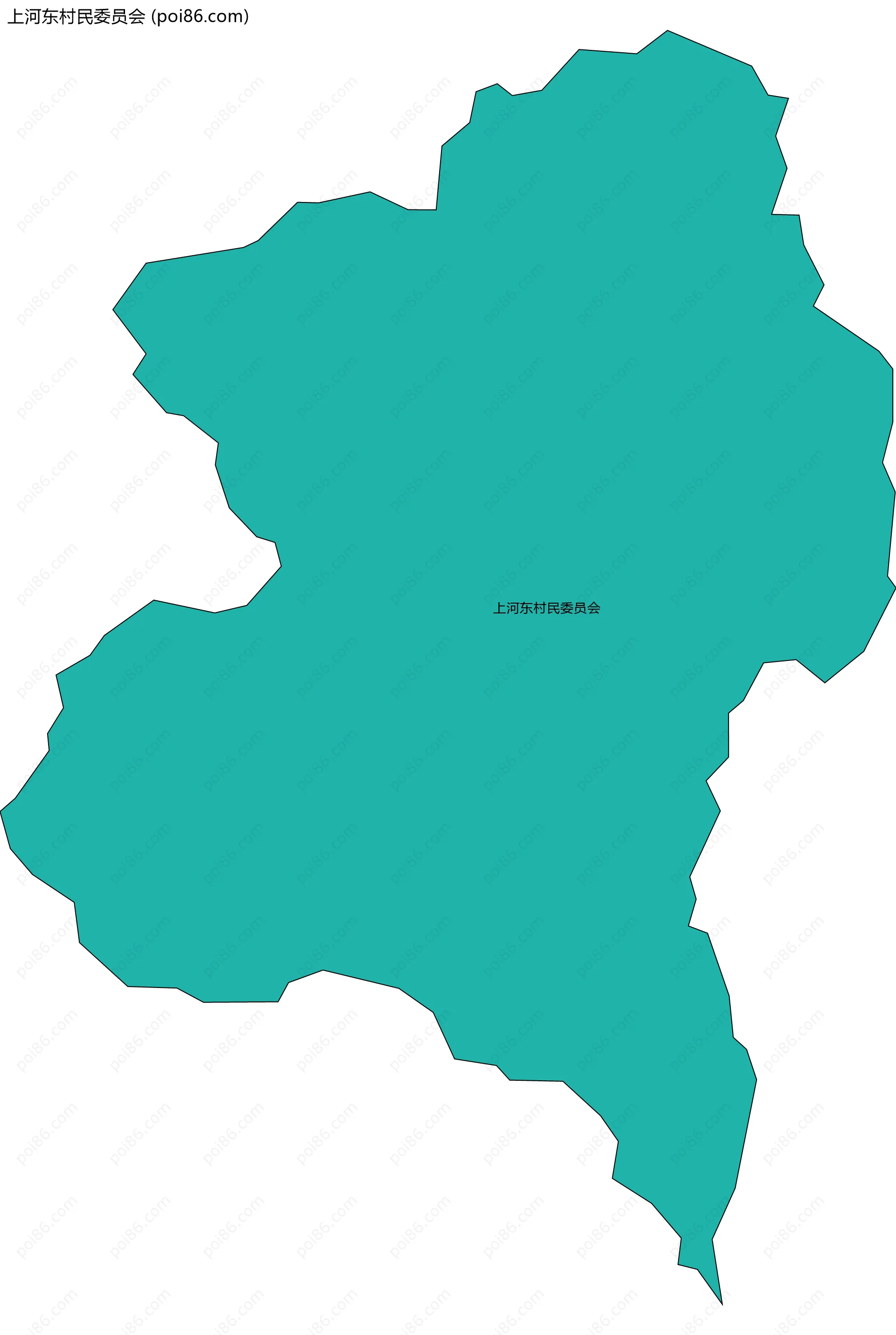 上河东村民委员会边界地图