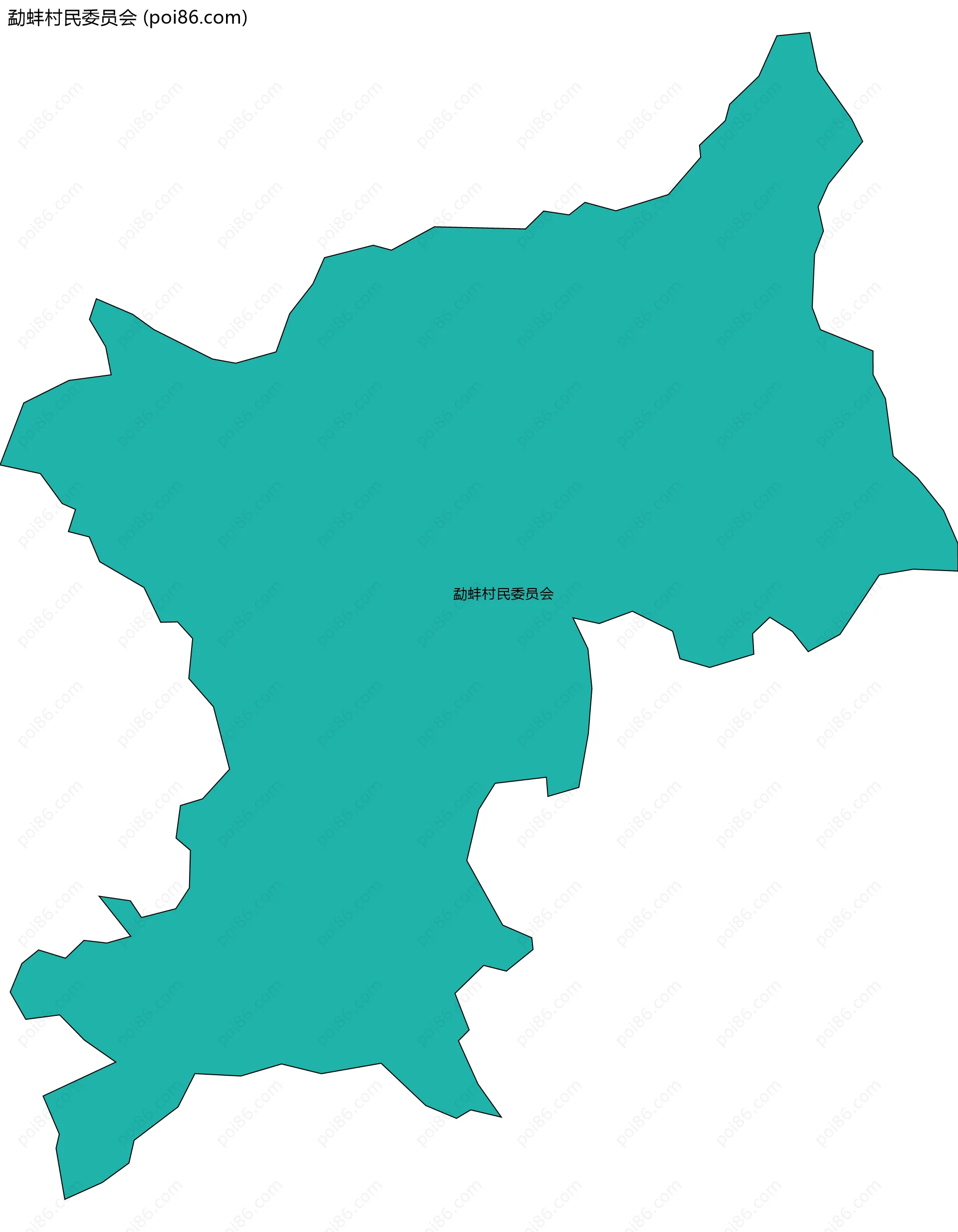 勐蚌村民委员会边界地图