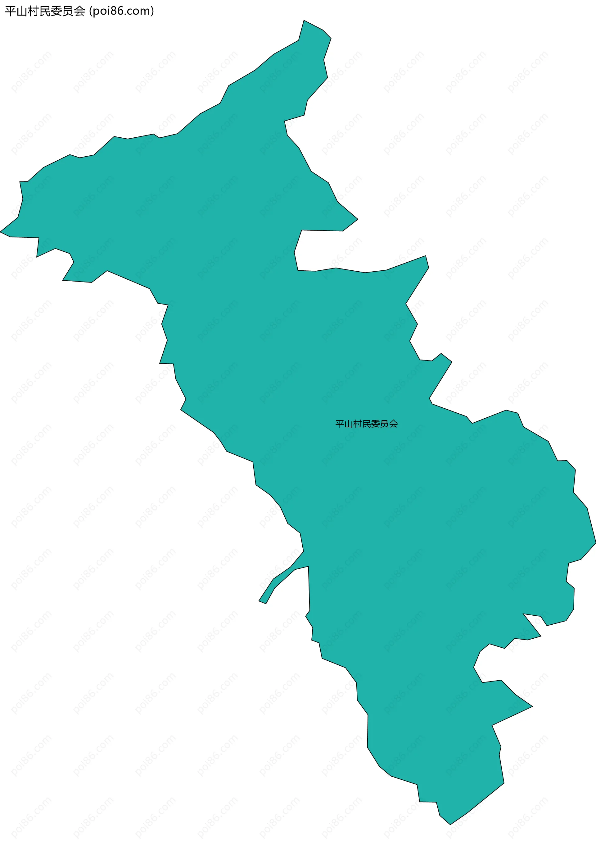 平山村民委员会边界地图