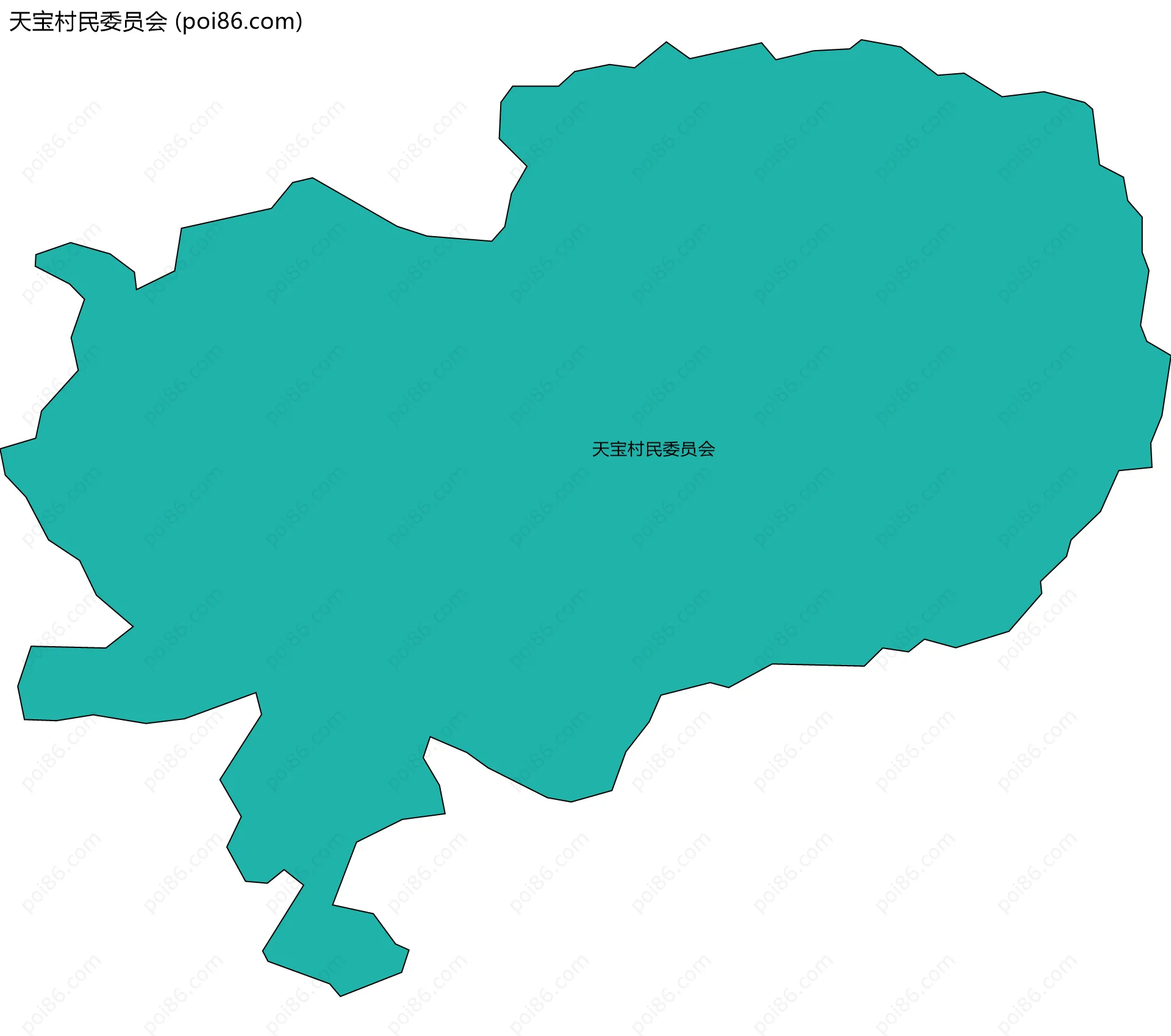 天宝村民委员会边界地图